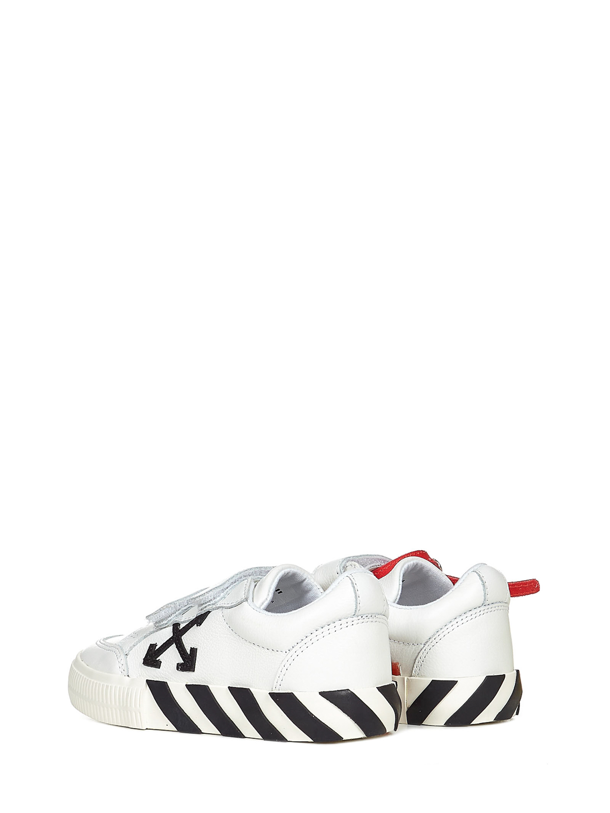 Off-White Kid's Arrow Stripe Leather Low-Top Sneakers, Toddler