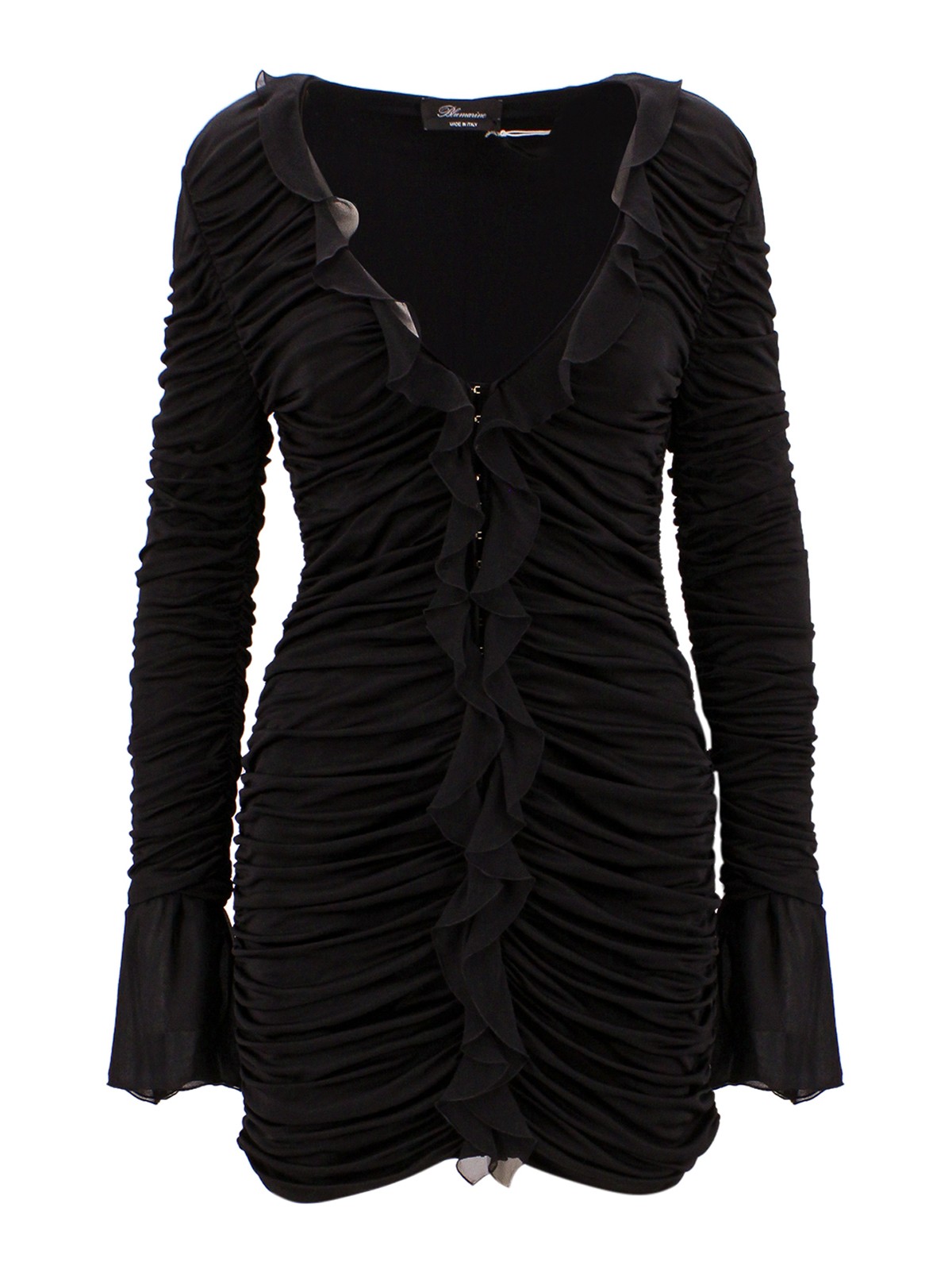Shop Blumarine Vestido Midi - Negro In Black