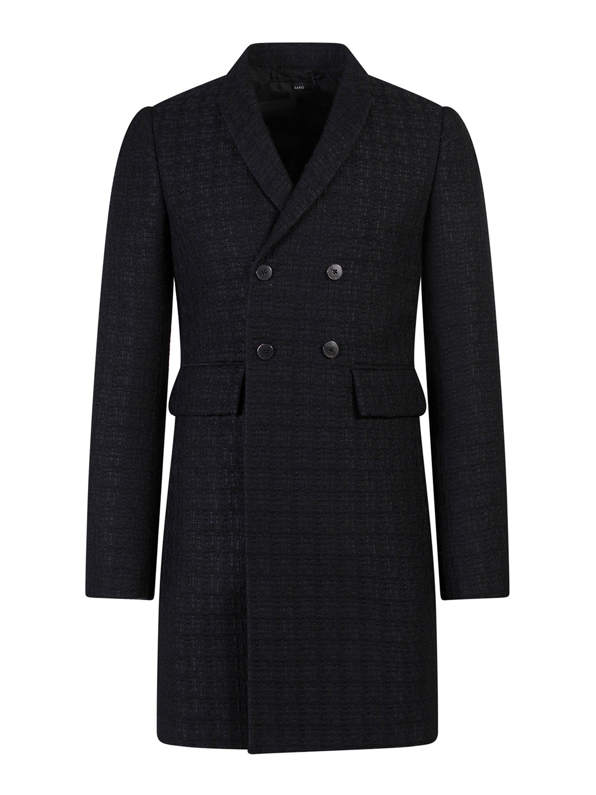 Shop Sapio Coat In Black