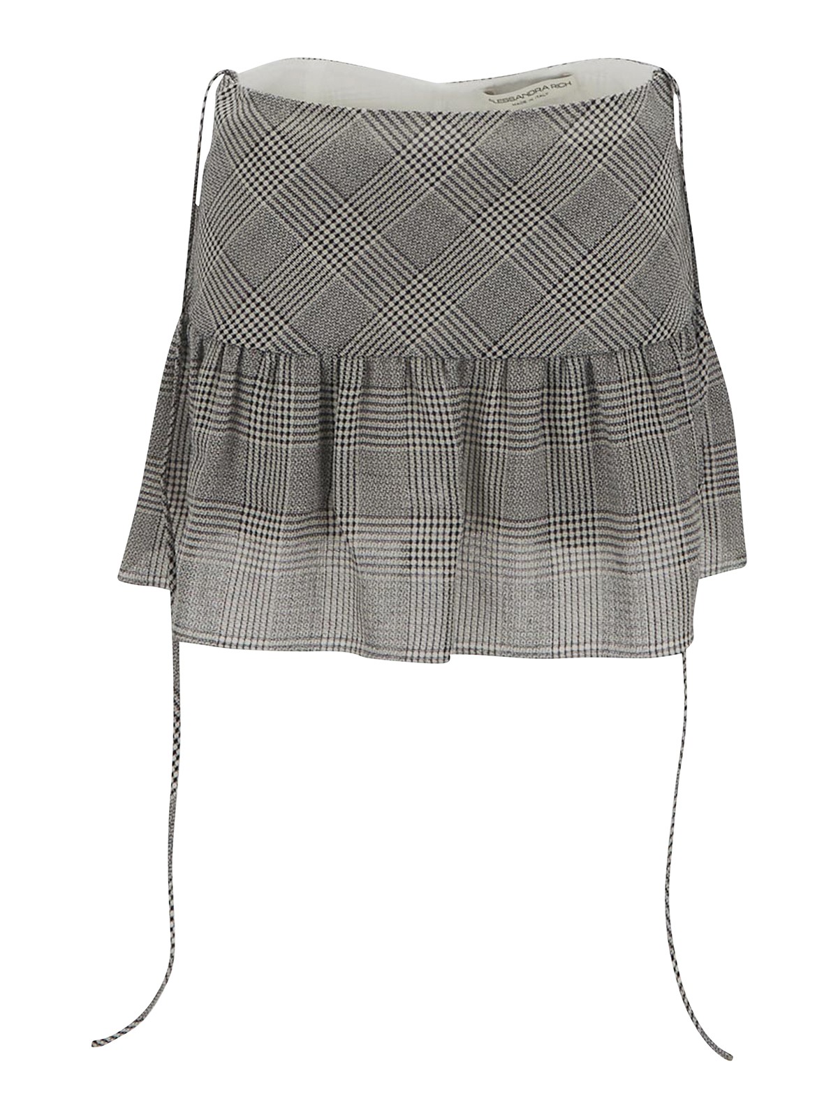 ミニスカート ALESSANDRA RICH FW23 Grey leather mini skirt (FAB3459 1665) Alessandra Rich mini skirt - Black - Women | FAB3323F3926900