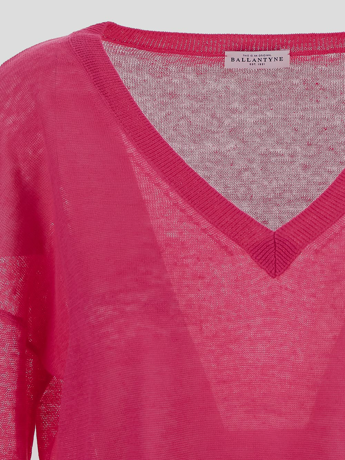 Shop Ballantyne V-neck Pullover In Fuchsia