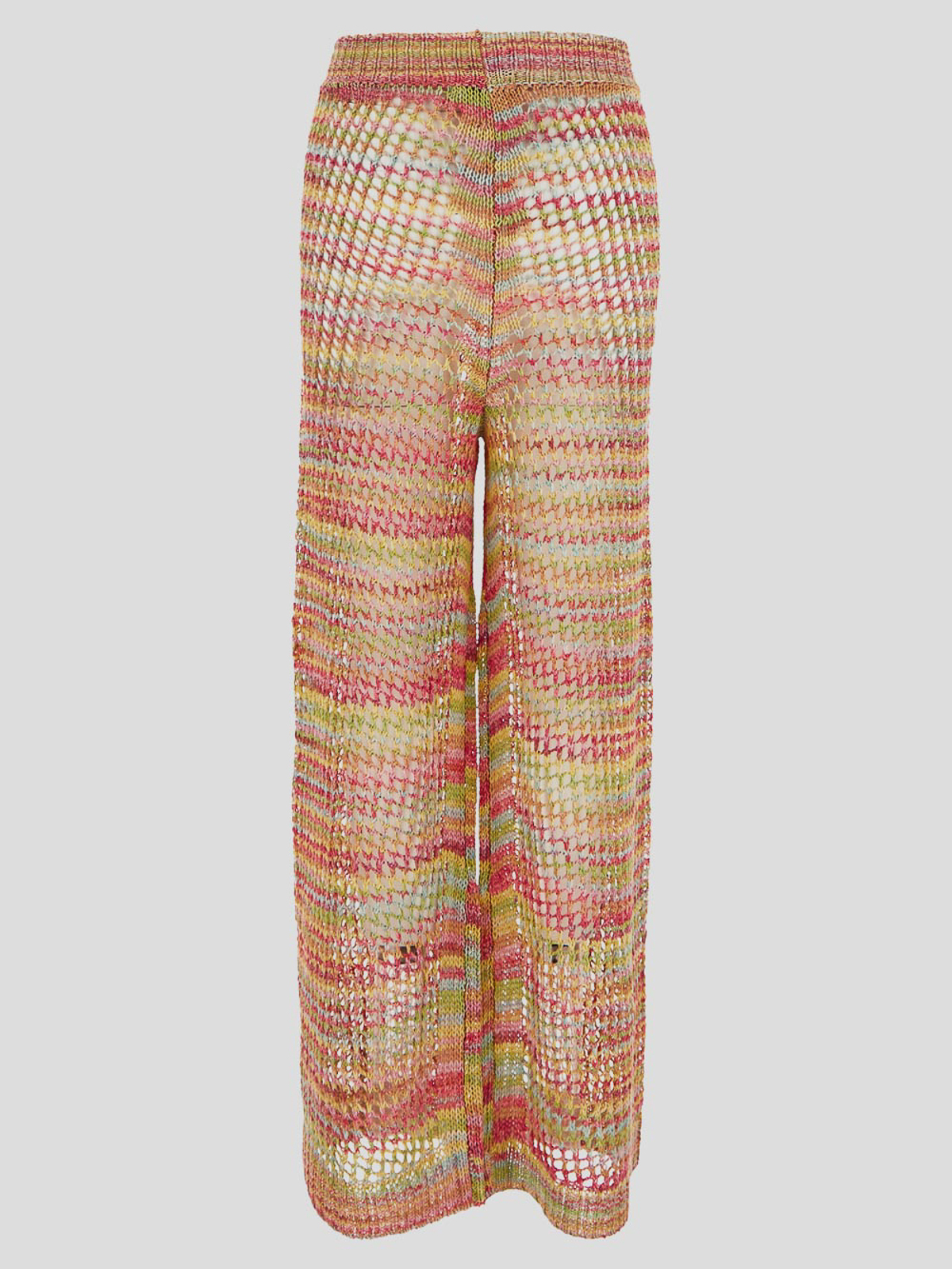 Shop Laneus Multicolor Trousers In Red