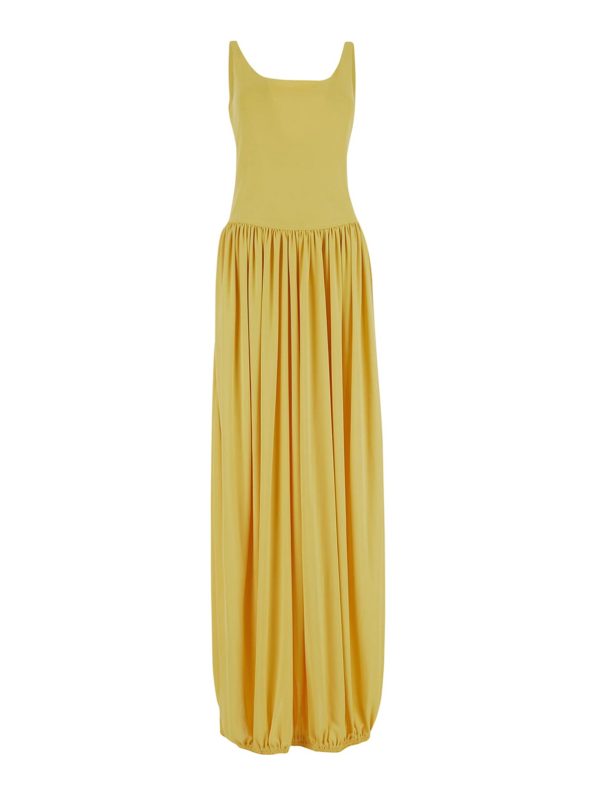 Lanvin Strap Waisted Midi Dress In Brown