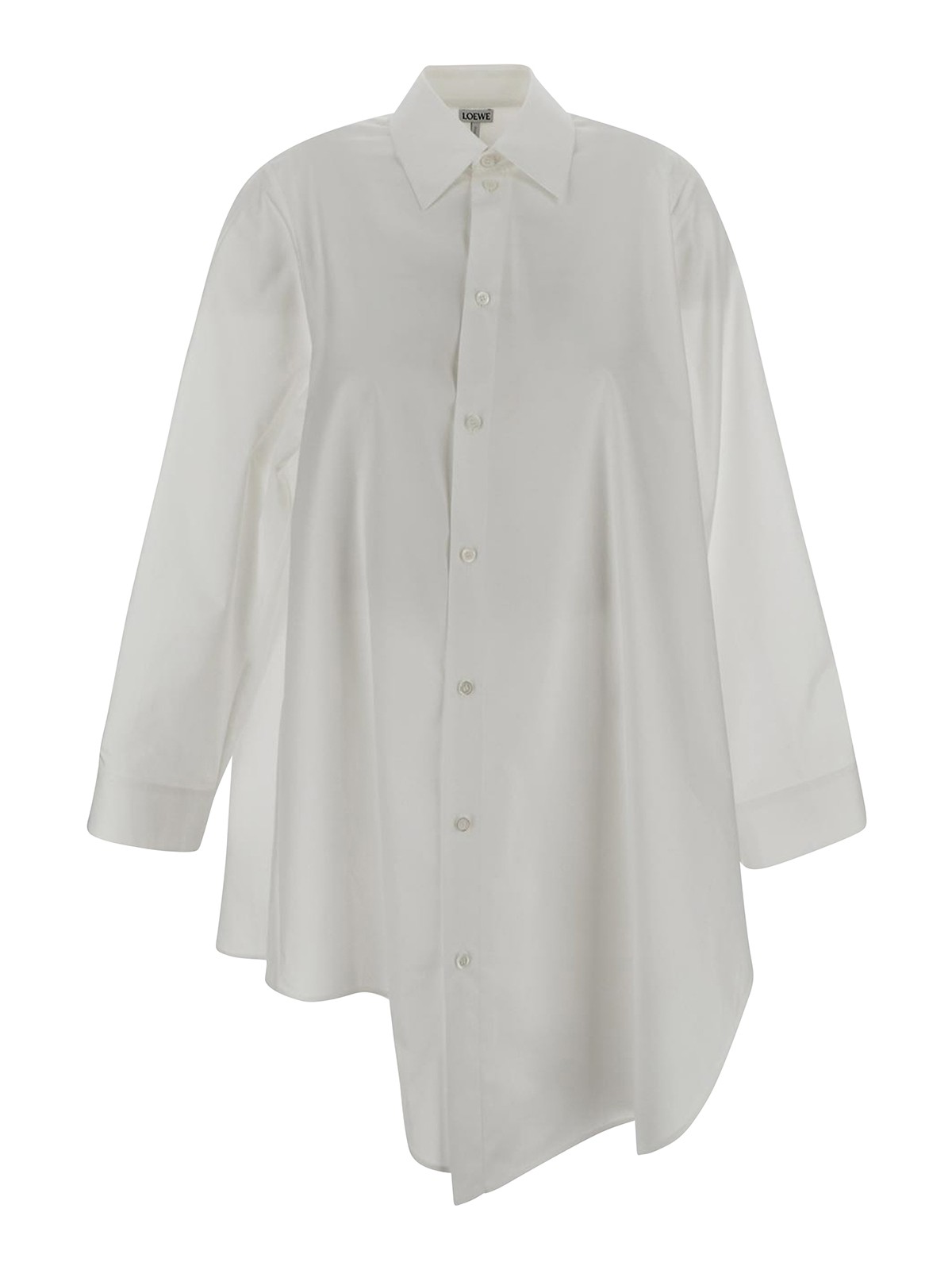 【関税込み】LOEWE Abito chemisier Loewe Silk Shirtdress with Chain Drape Detail - Bergdorf Goodman