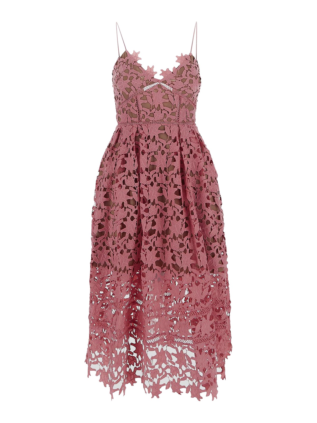 self portrait azaelea dress burgundy Self Portrait Azaelea Red Heavy Lace Midi Dress SIZE UK 10 US 6 Ladies   Afashionistastore