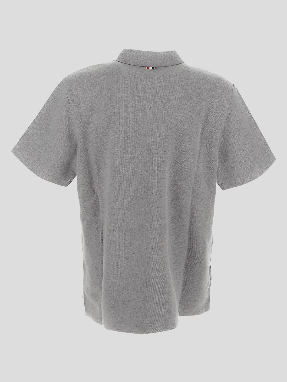 Shop Thom Browne Polo Shirt In Grey