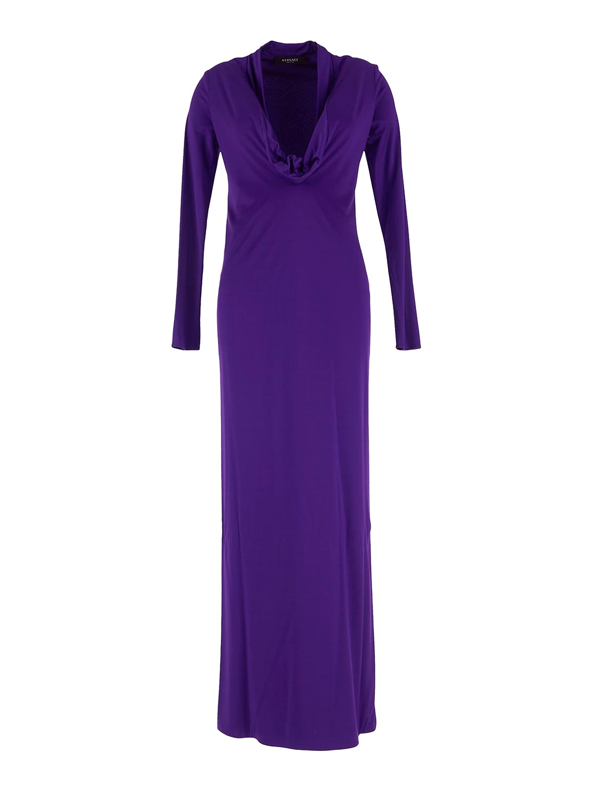 Versace Synthetic Fibers Dress In Purple