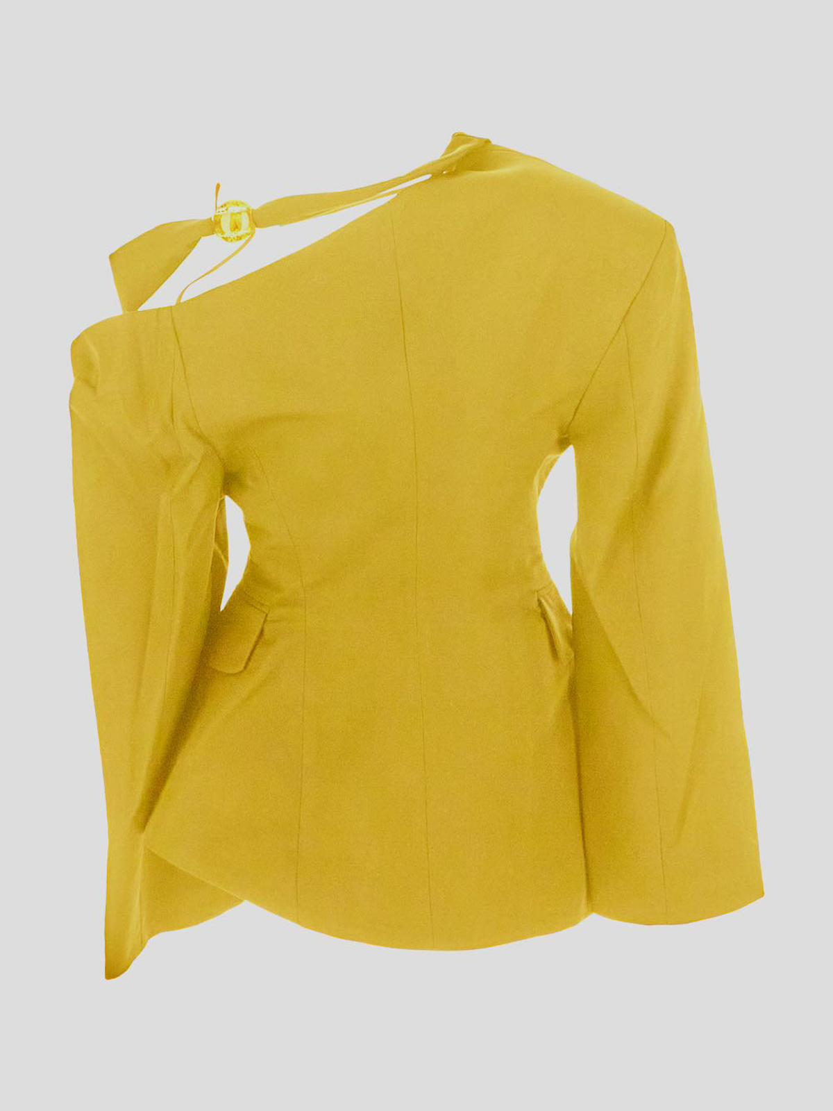 Jacquemus La Waistcoate Baska Asymmetric Suit Jacket In Giallo | ModeSens