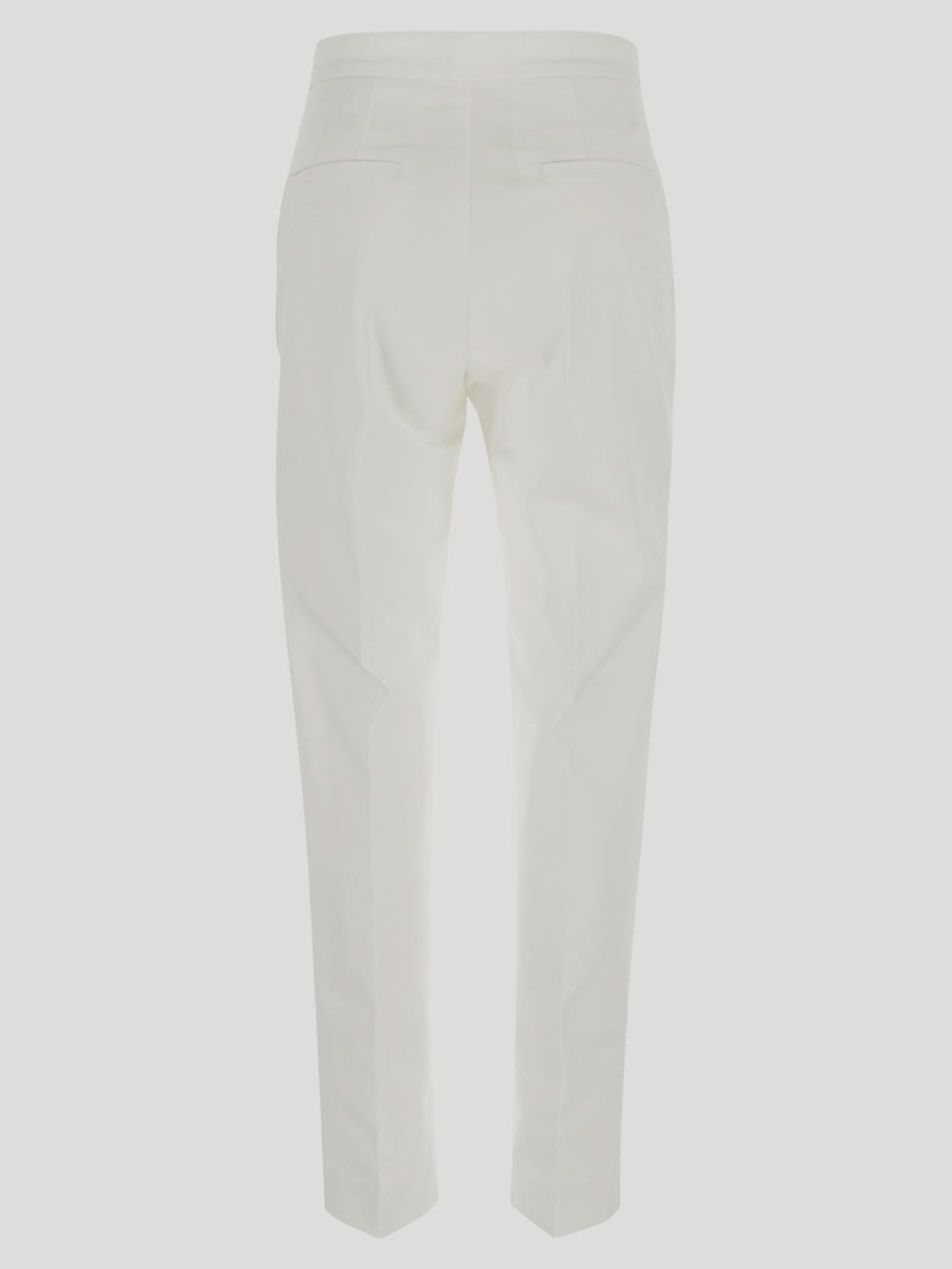 Shop Moncler Tapered Leg Trousers In Blanco