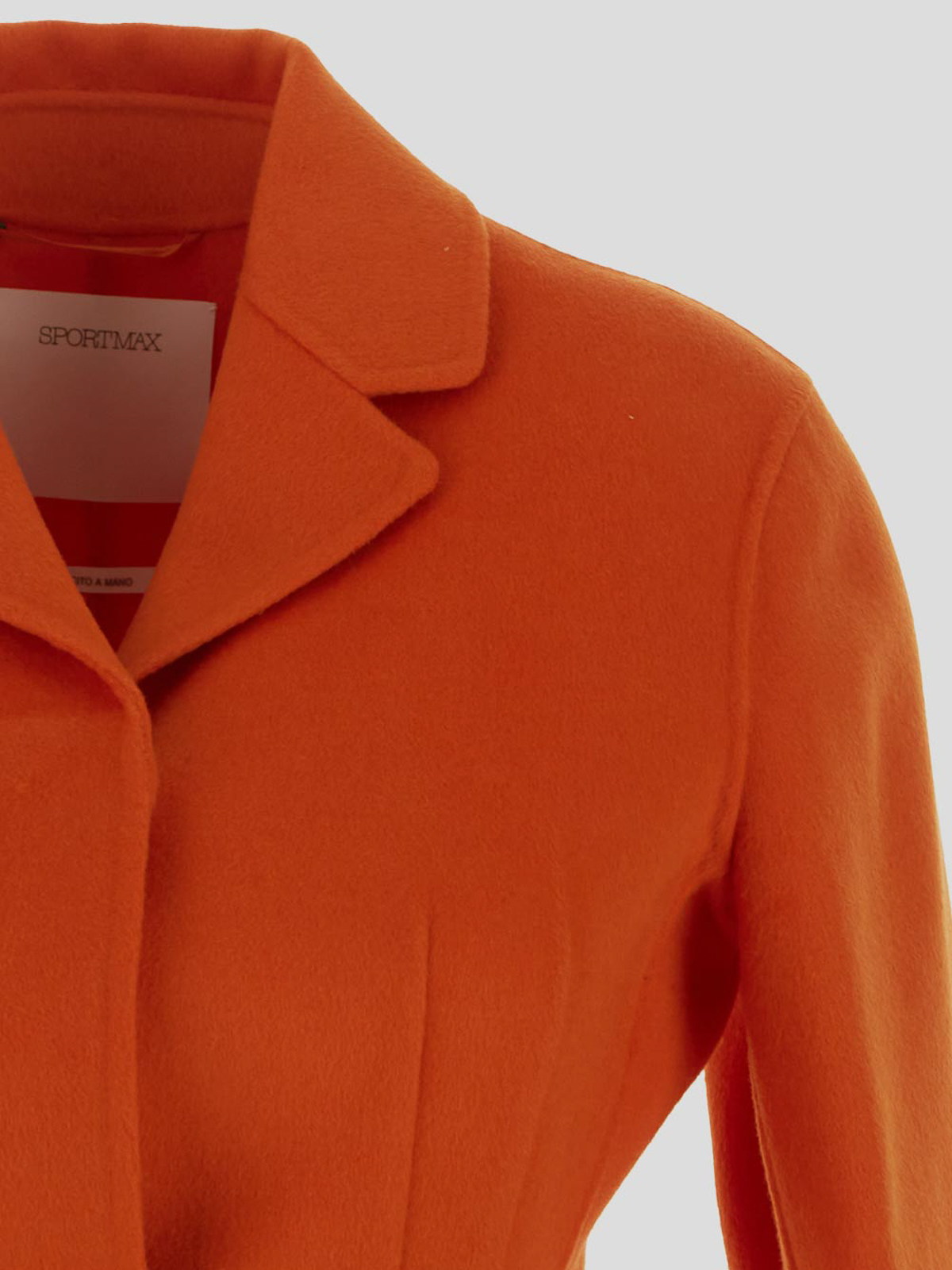 Shop Sportmax Abrigo Midi - Naranja In Orange
