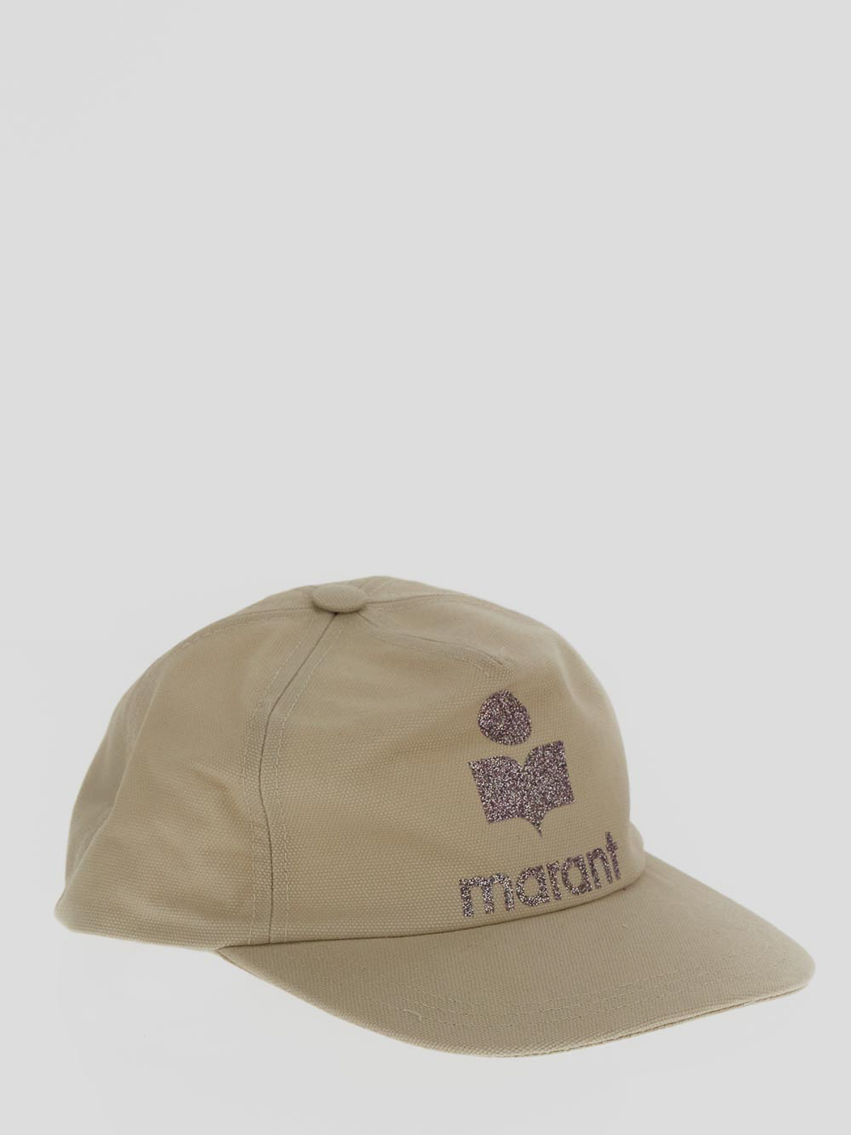 Isabel Marant Beige Knit Logo Baseball Cap Isabel Marant Tyron Embroidered Cotton-canvas Baseball Cap  main image 2