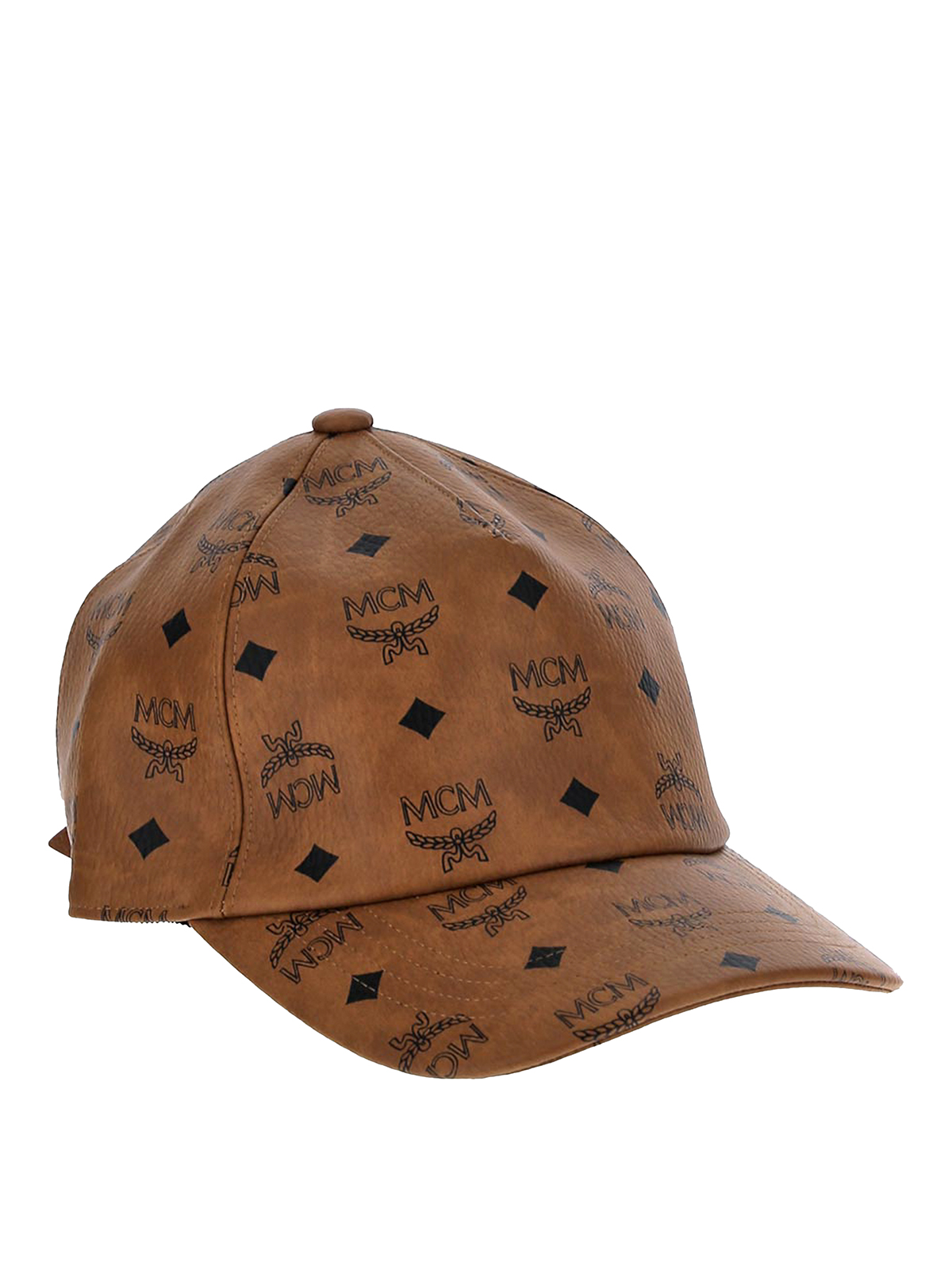 Mcm Leather Cap In Brown