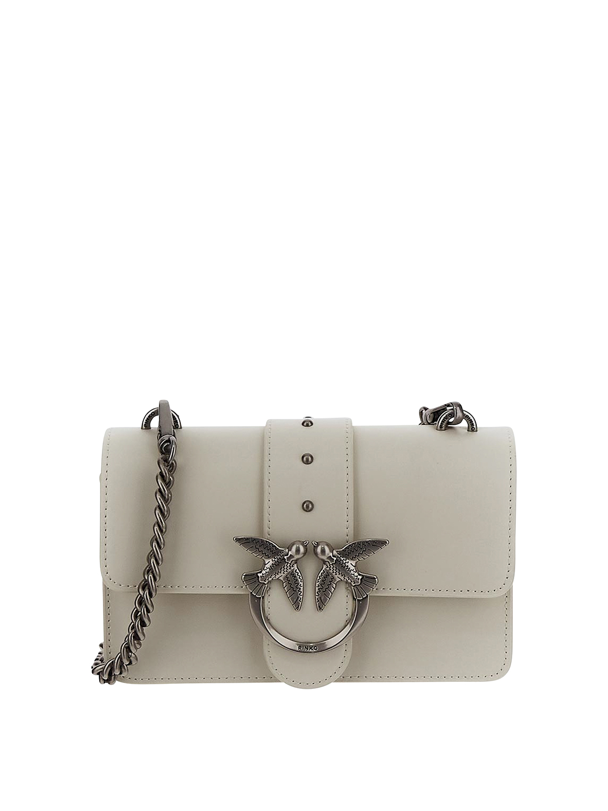 Pinko Leather Bag In White