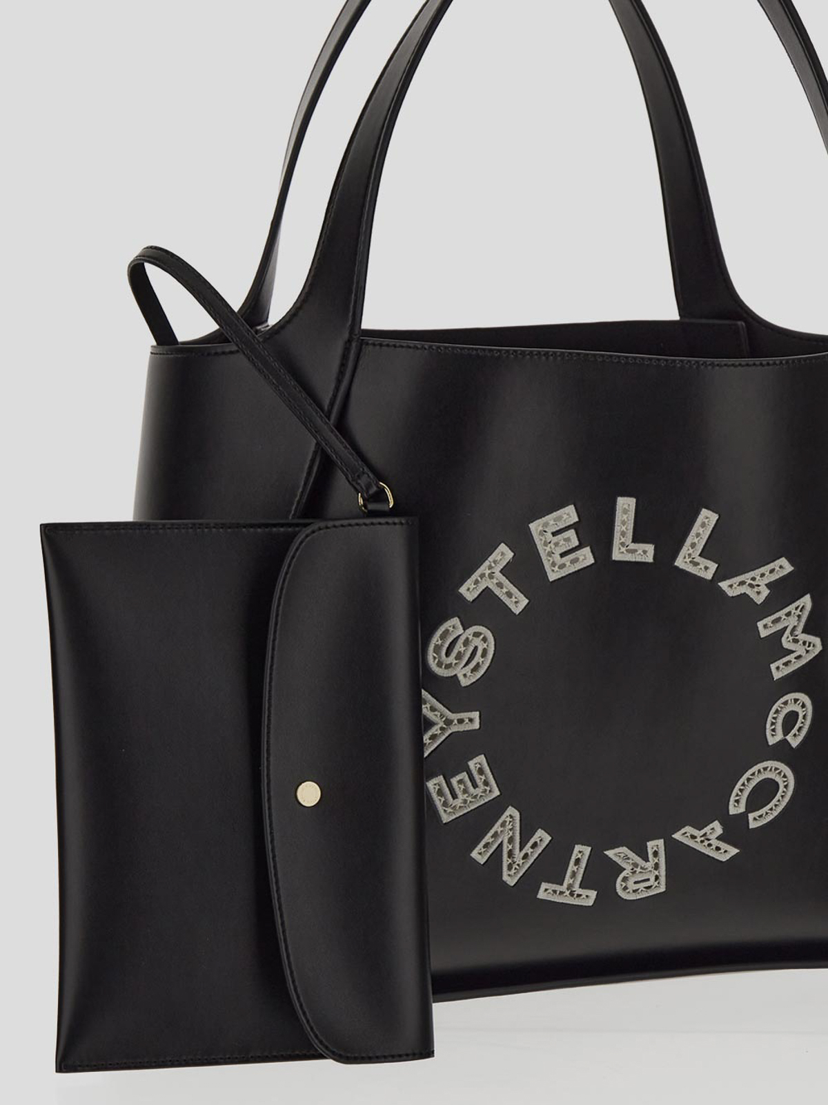 Women Black Stella Logo Puffy Tote Bag
