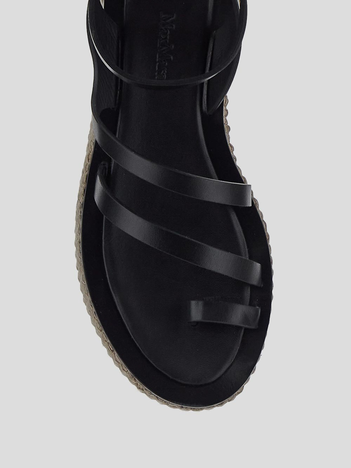 Shop Max Mara Sandals In Black