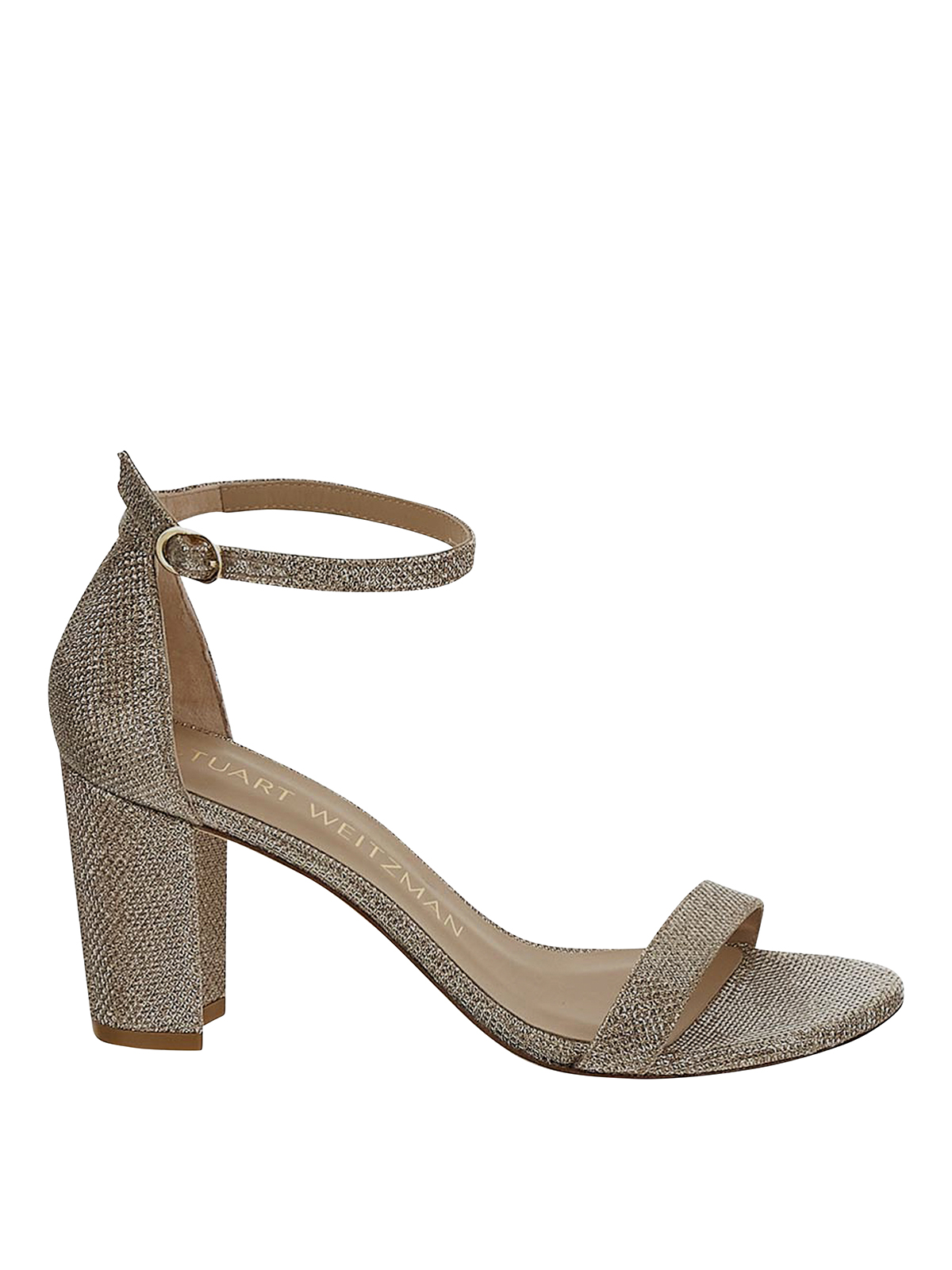 Stuart Weitzman Nearlynude Strap Sandal In Pyrite