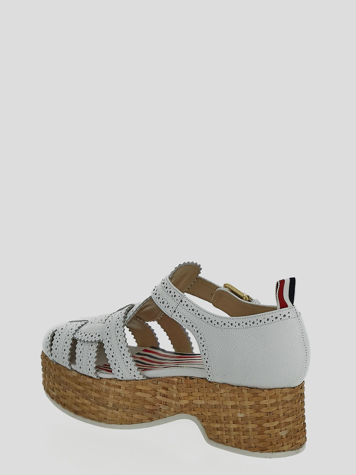 Shop Thom Browne Sandals In White