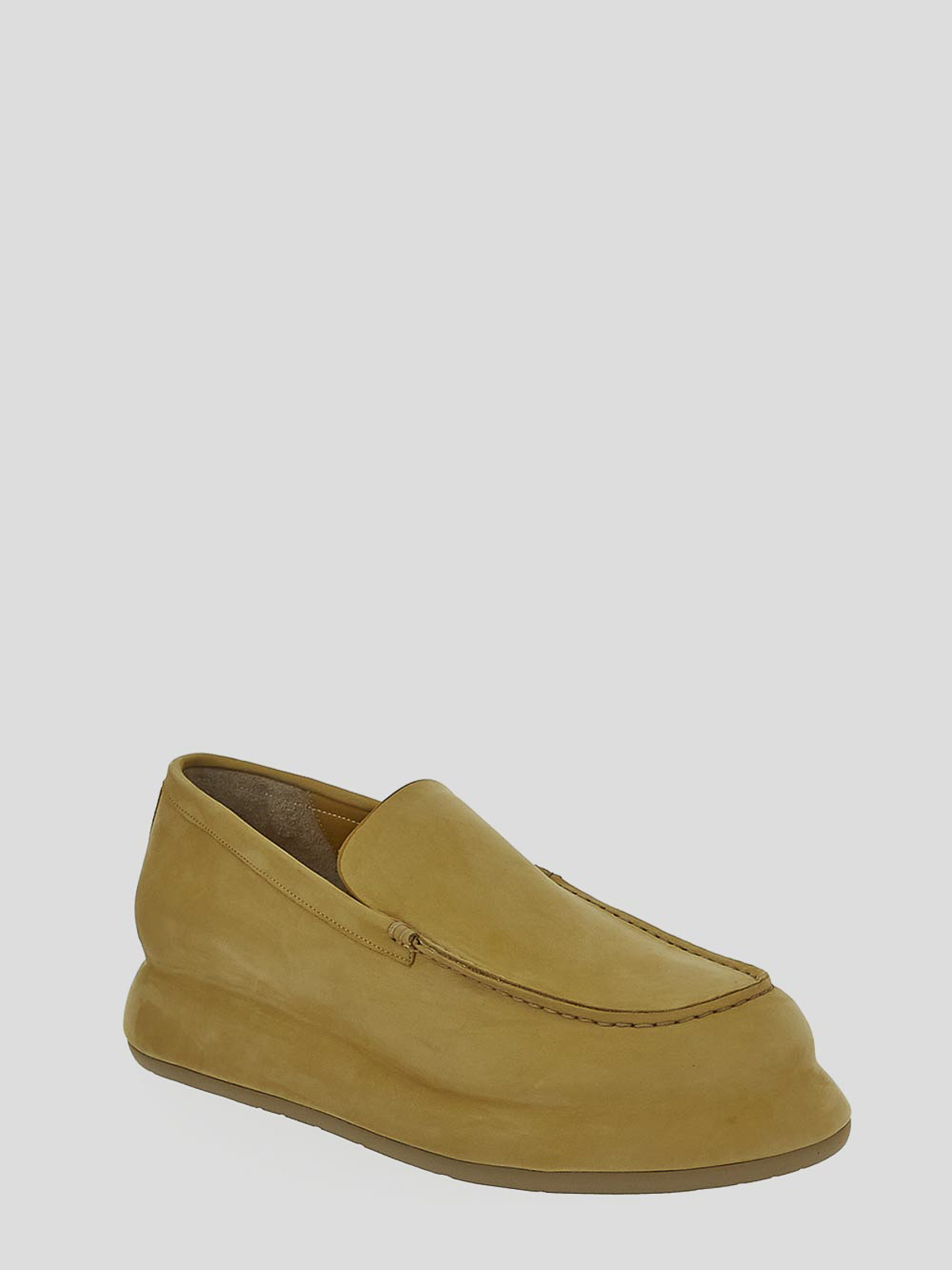 Les Mocasins Bricciola Suede Platform Loafers in Yellow