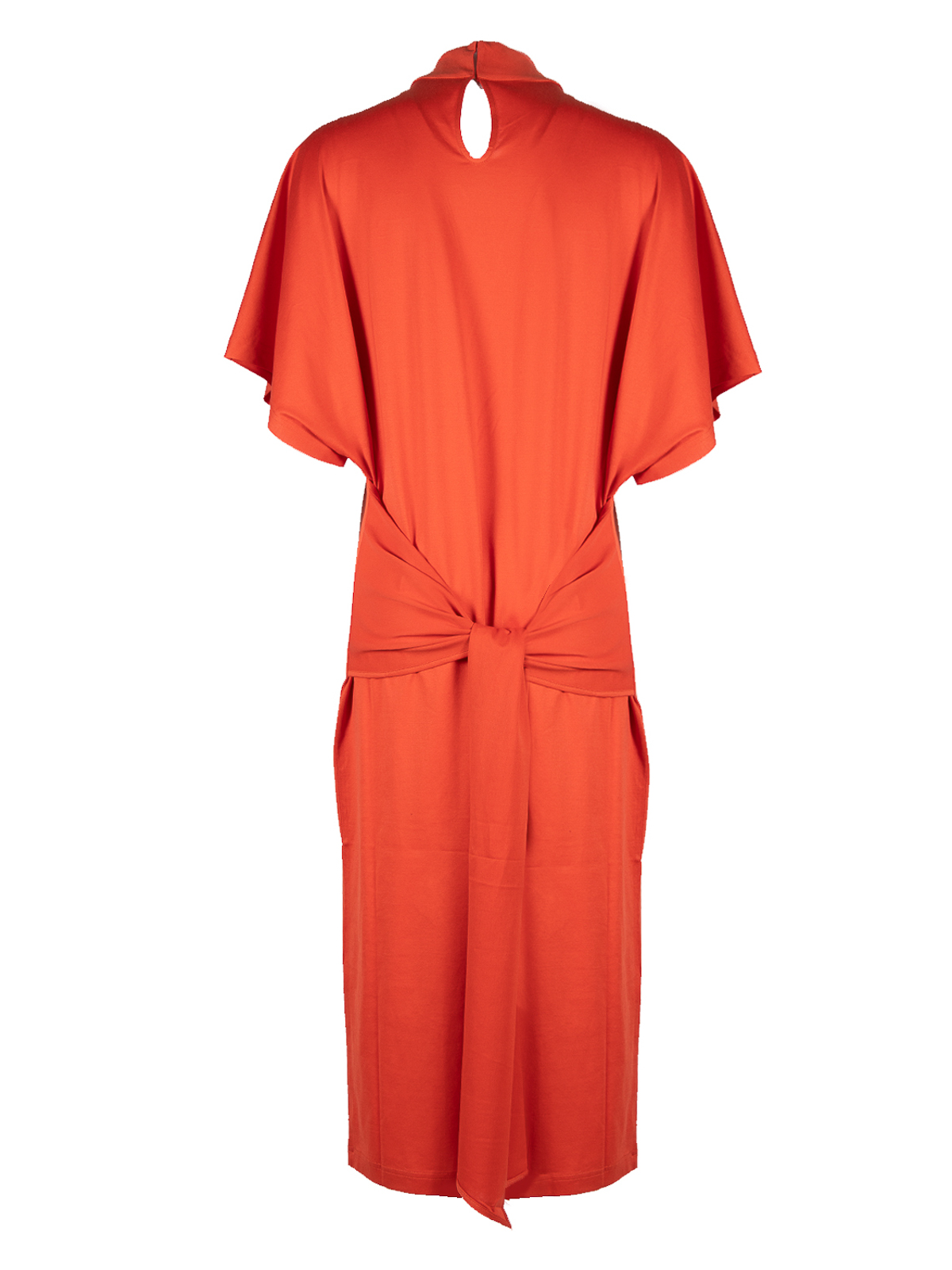 Shop Karl Lagerfeld Wrap Jersey Dress In Orange