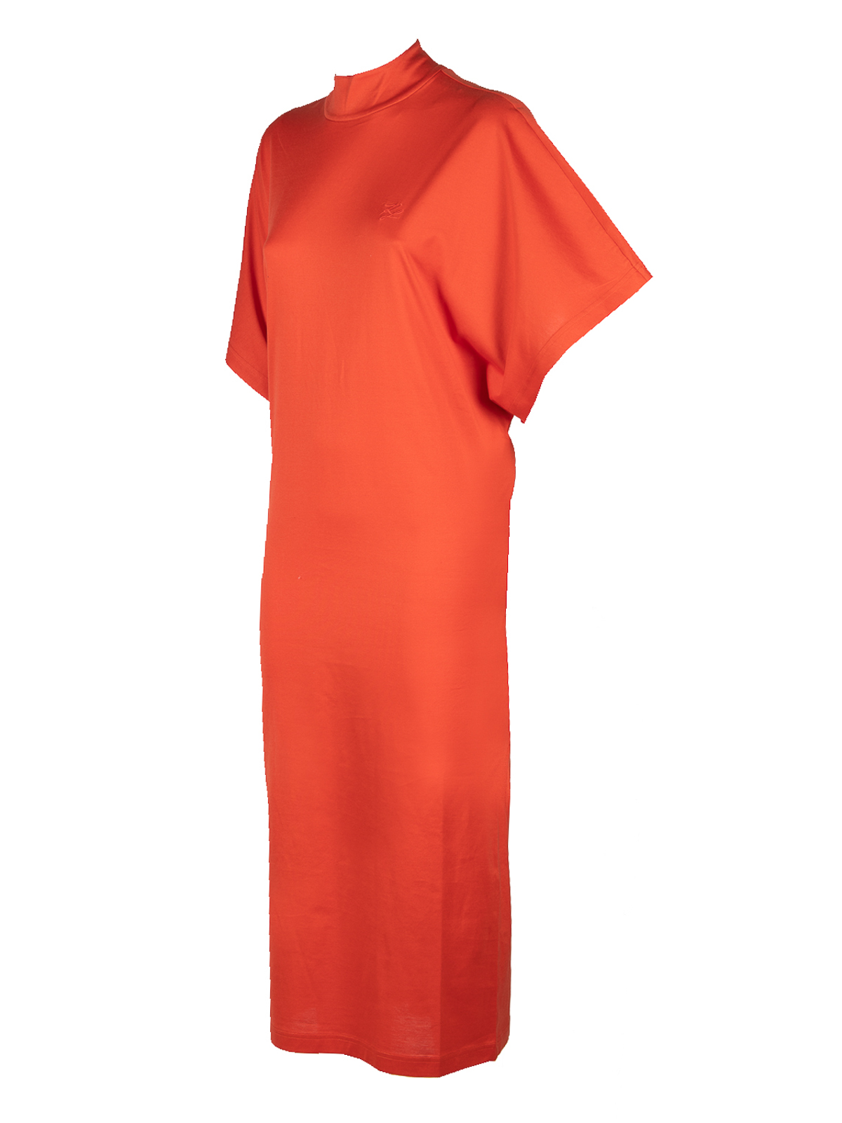 open lace back dress Chloé by Karl Lagerfeld 1983 S/S Runway Color Block Orange Silk Dress –  Featherstone Vintage main image 0