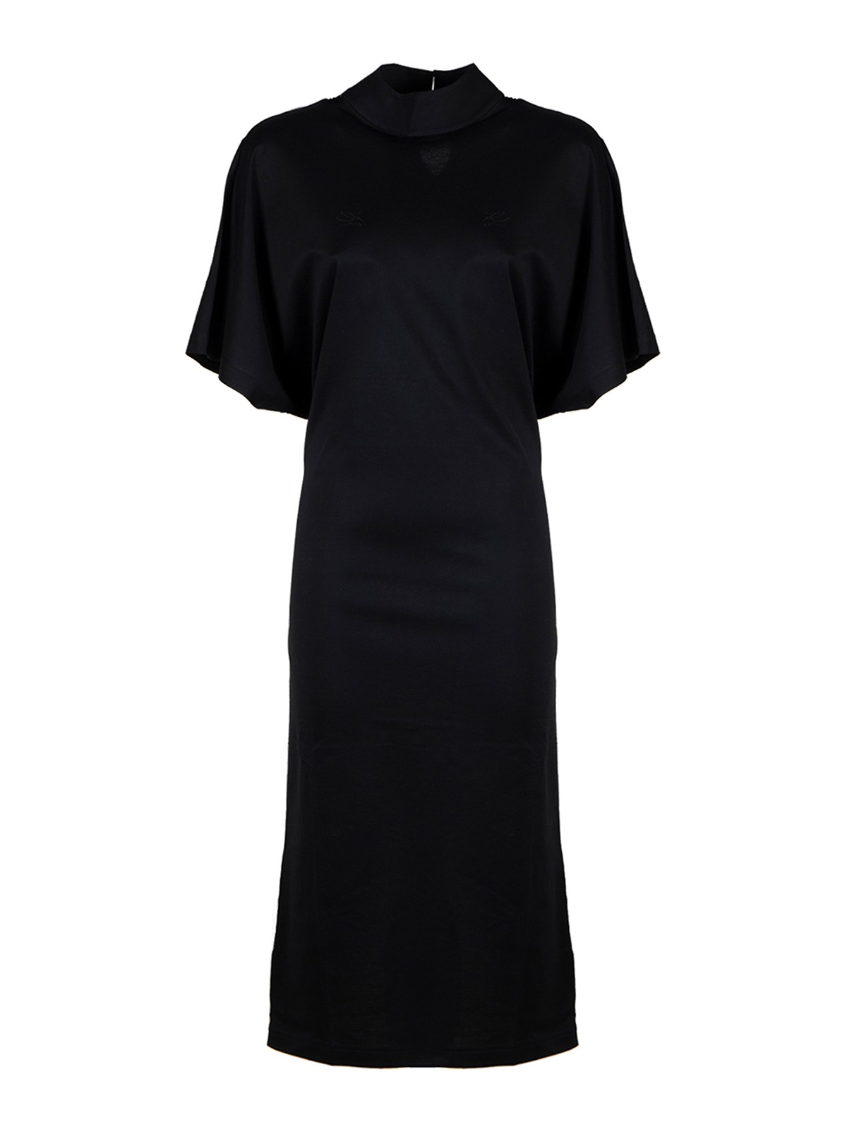 Karl Lagerfeld Wrap Jersey Dress In Black