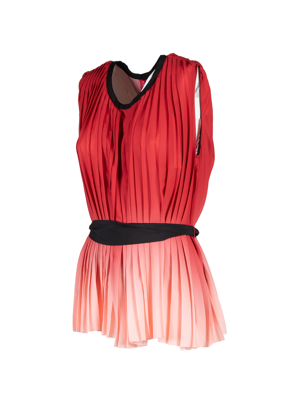 Shop Karl Lagerfeld Pleated Ombre Top In Red
