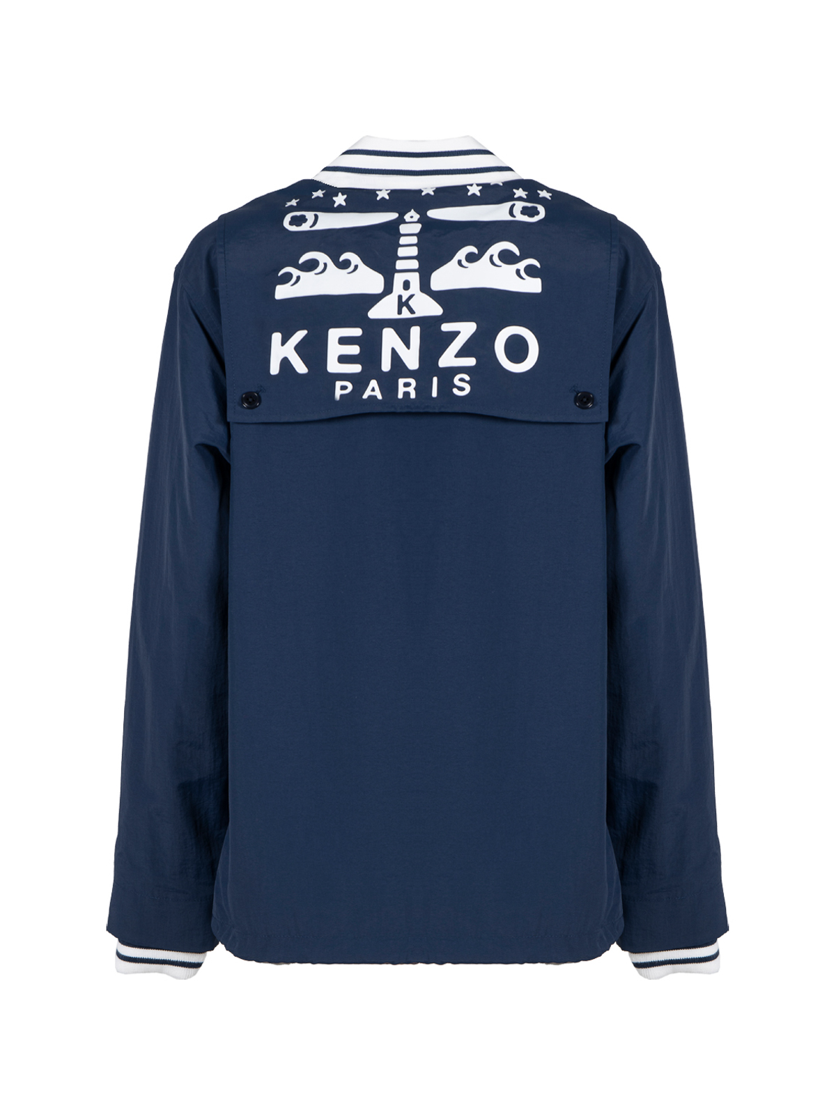 Shop Kenzo Sailor Coach Jacket In Azul