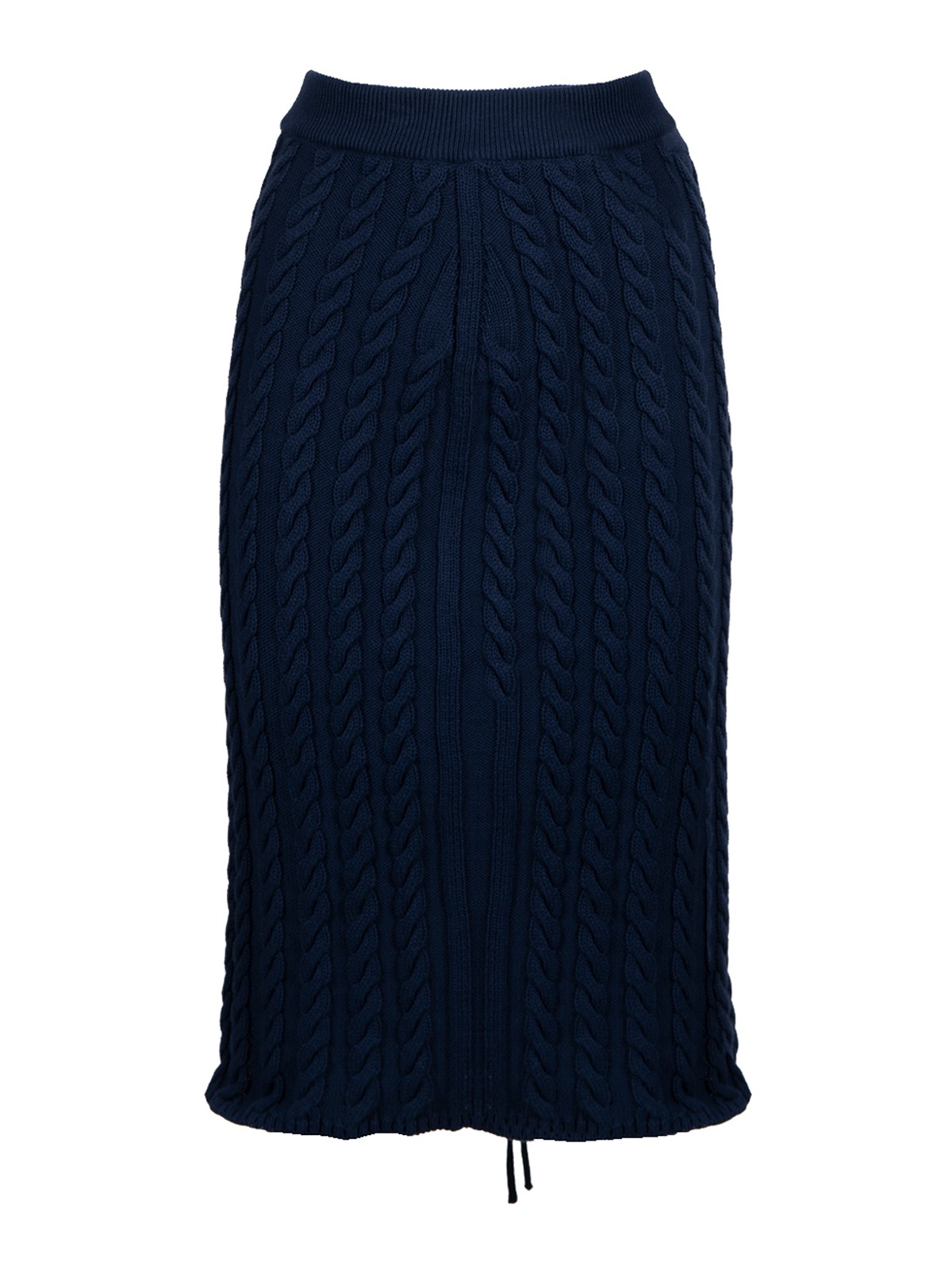 Kenzo Cable Lace Up Midi Skirt In Azul