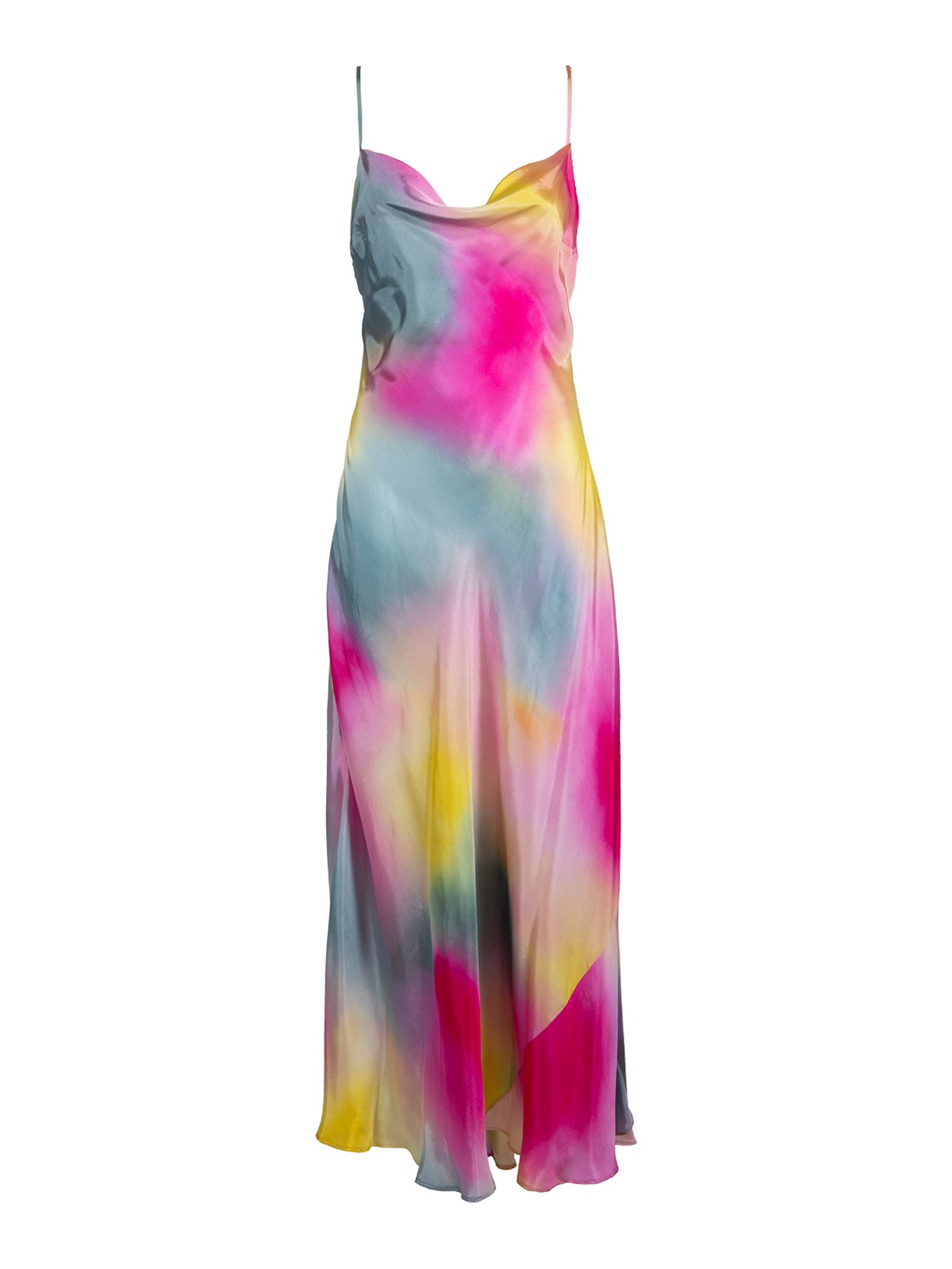 Msgm Faded Tye Dye Dress In Multicolor