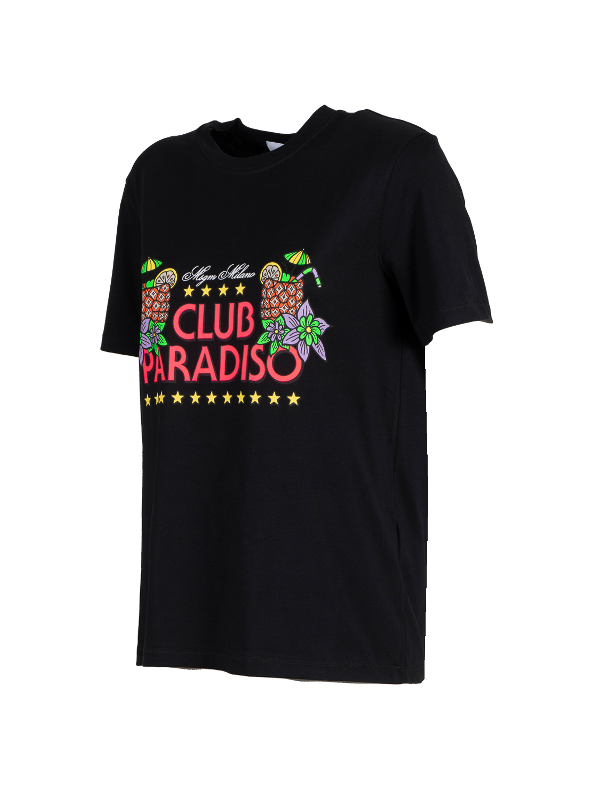 Shop Msgm Paradise Club Tshirt In Black