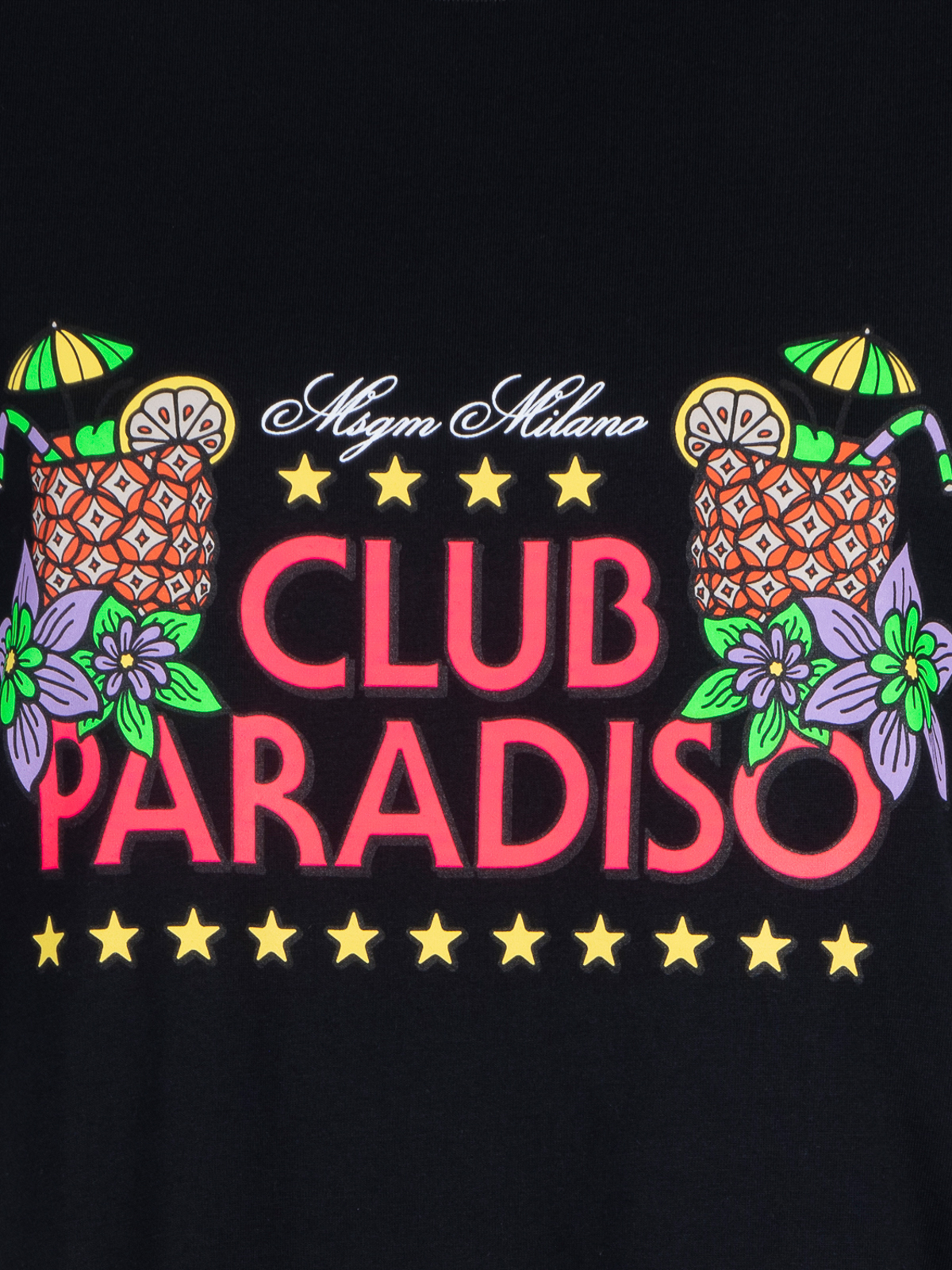 Shop Msgm Paradise Club Tshirt In Black