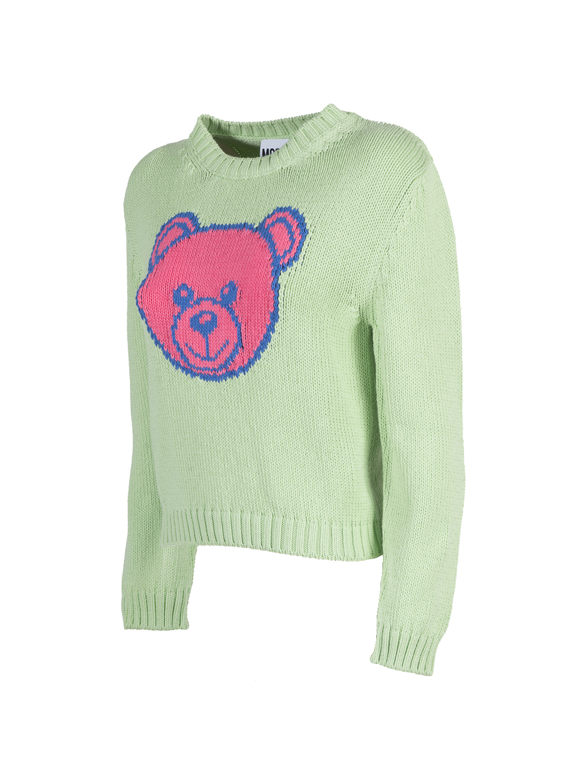 Shop Moschino Bear Cotton Sweater In Green