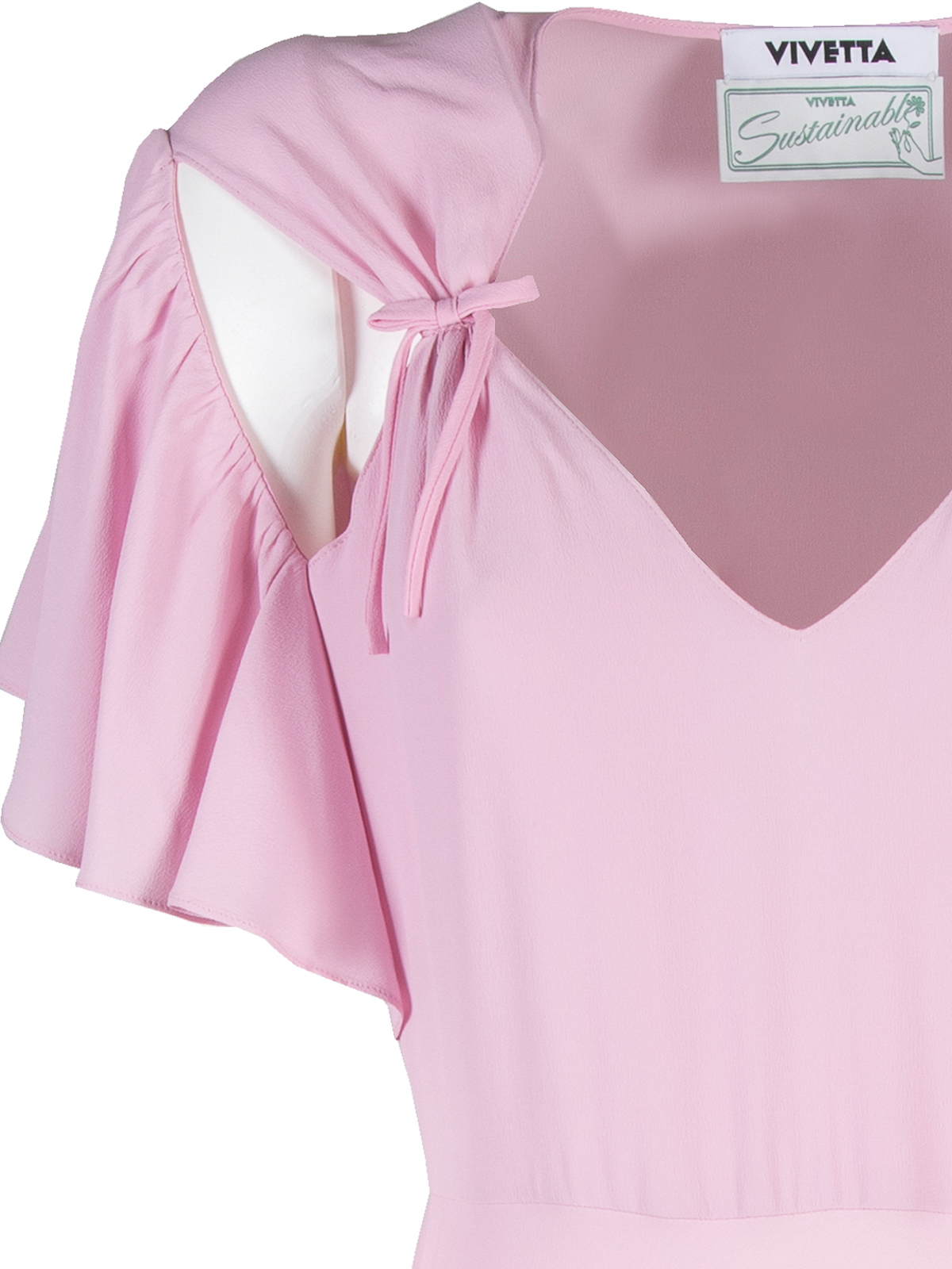 Shop Vivetta Long Dress In Pink