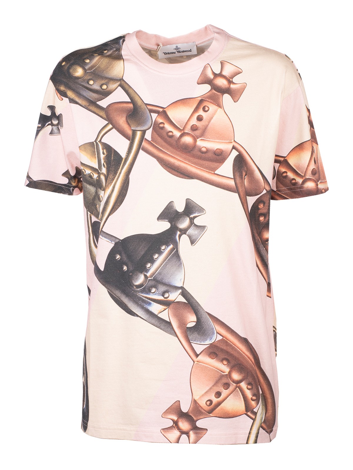 Shop Vivienne Westwood Orb Chain Classic Tshirt In Multicolour