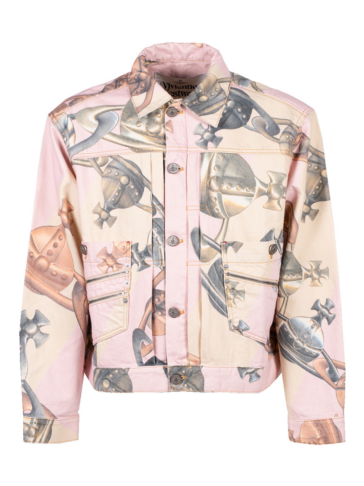 Shop Vivienne Westwood Orb Chain Marlene Jacket In Multicolour