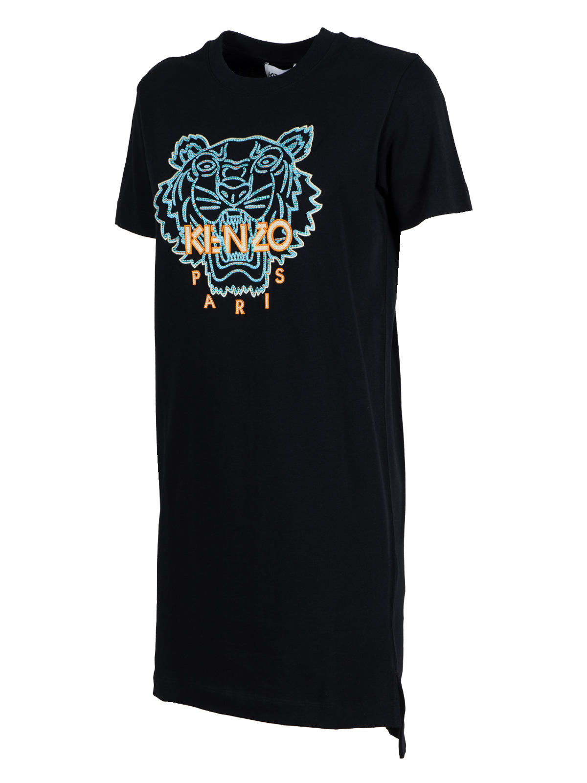 Shop Kenzo Tiger Classic Tshirt Dress In Black