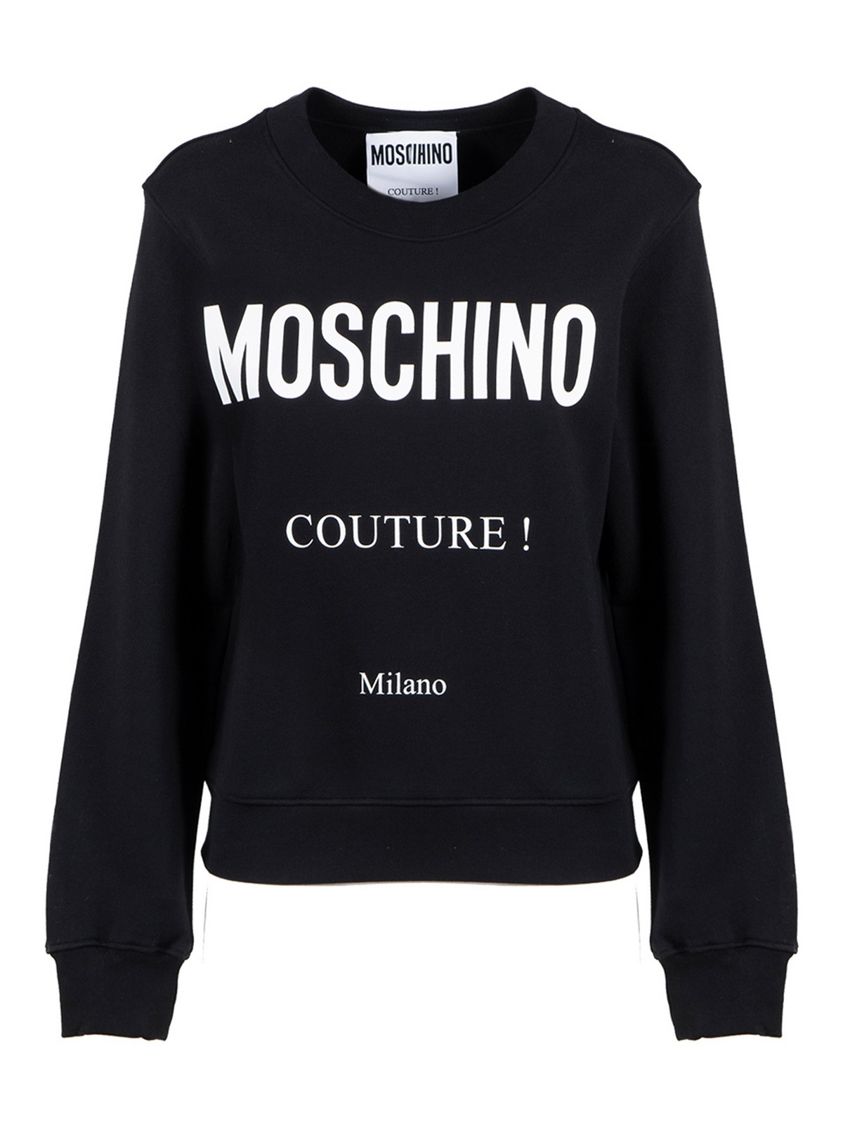 Shop Moschino Couture Label Sweatshirt In Negro