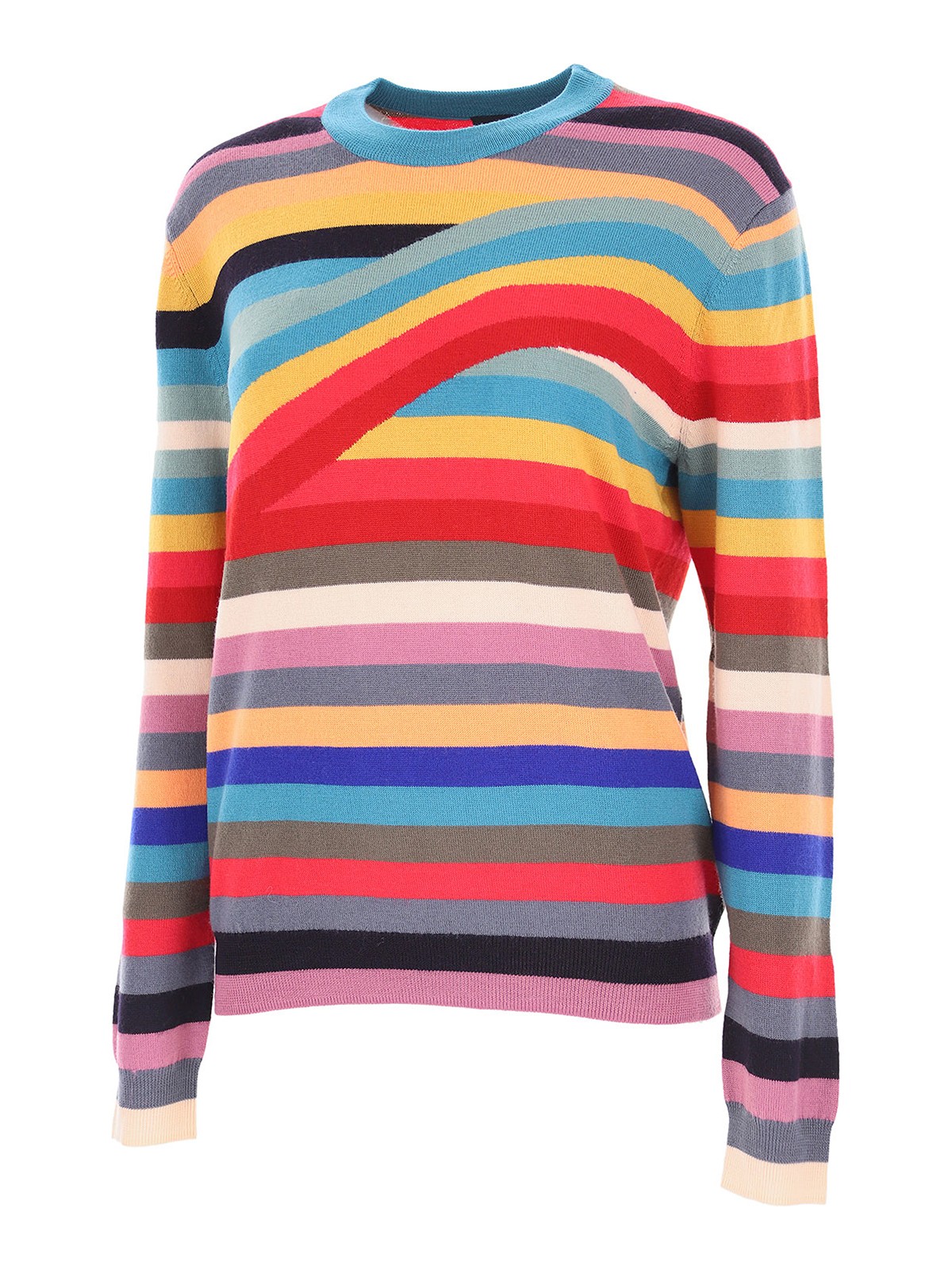 Shop Ps By Paul Smith Swirl  Stripe Sweater In Multicolour