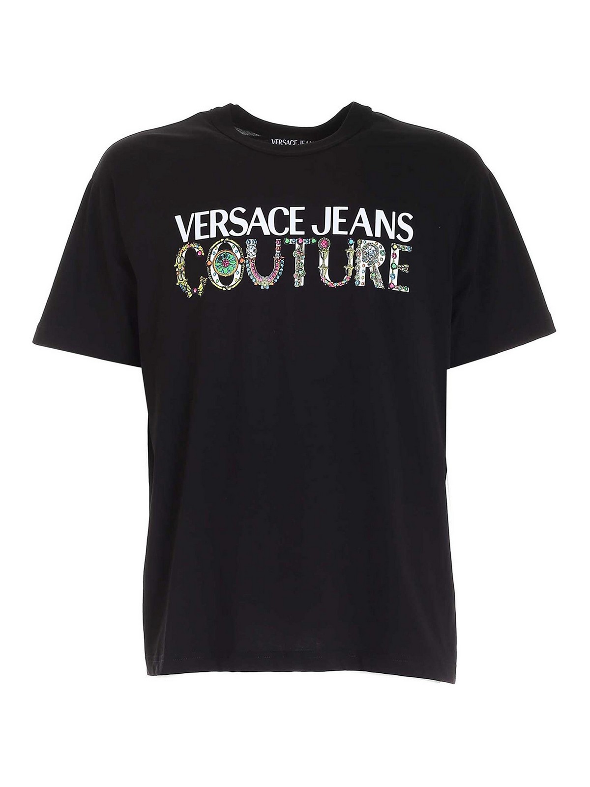Versace Jeans Couture Regalia Logo T-shirt In Black