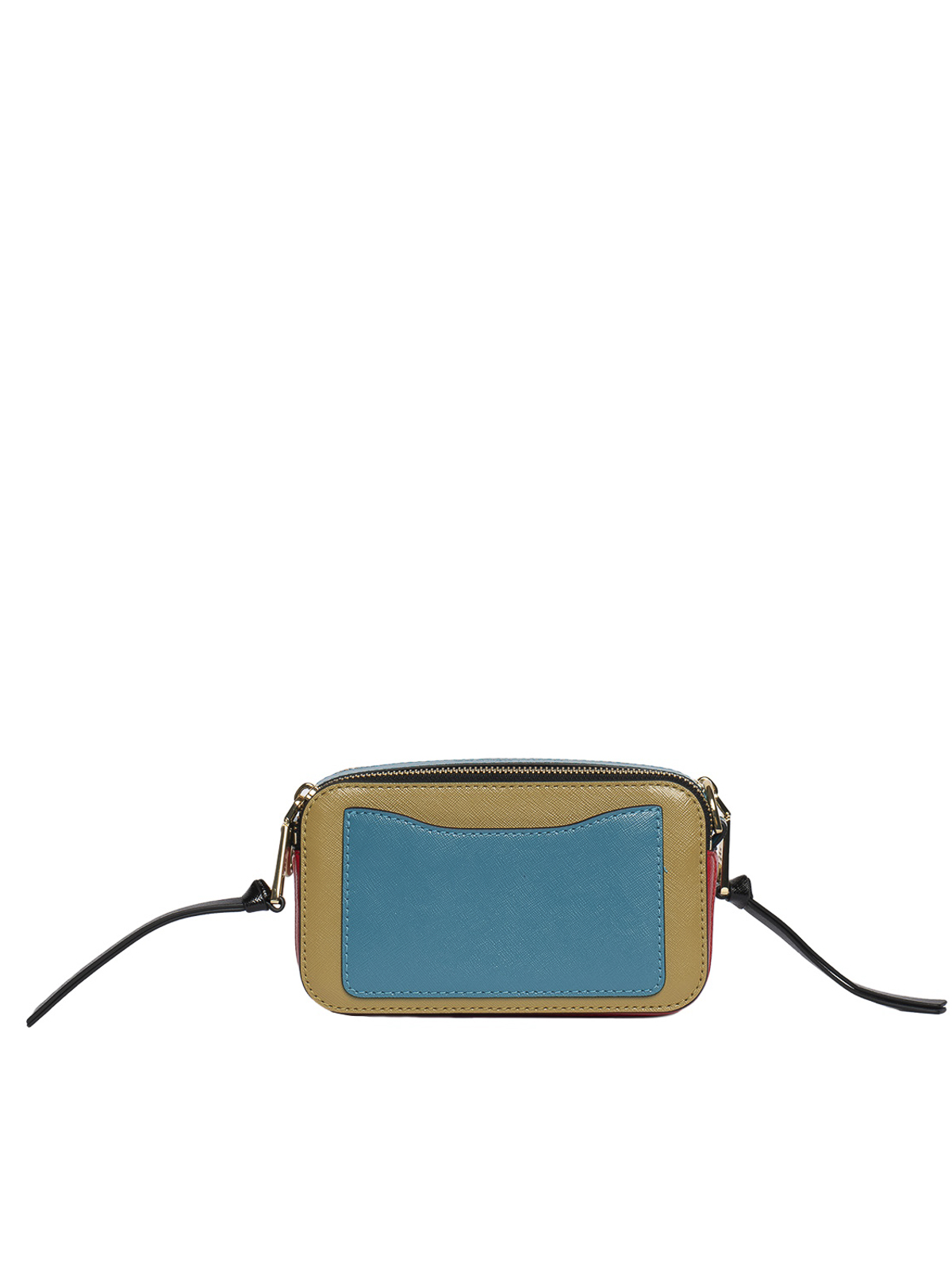 Marc Jacobs Ecru & Olive The Snapshot Leather Crossbody Bag