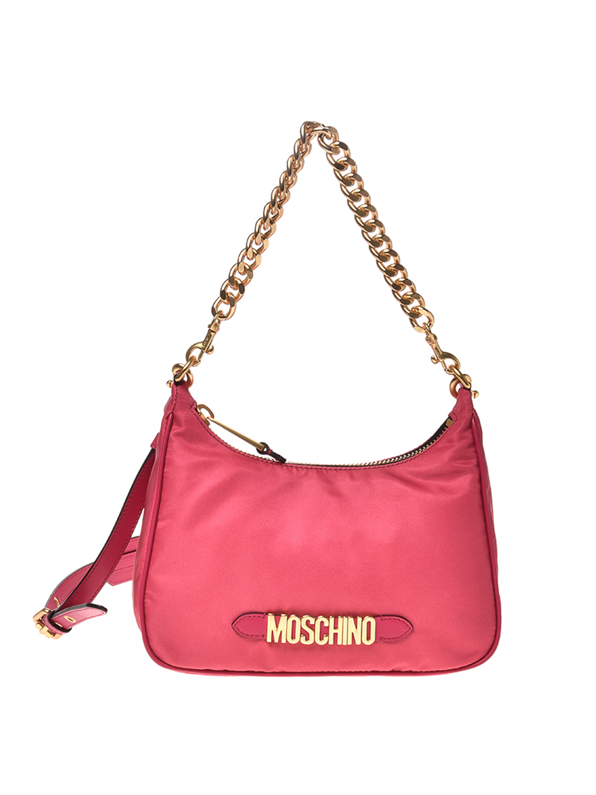 Moschino Metallic Letters Nylon Bag In Multicolor