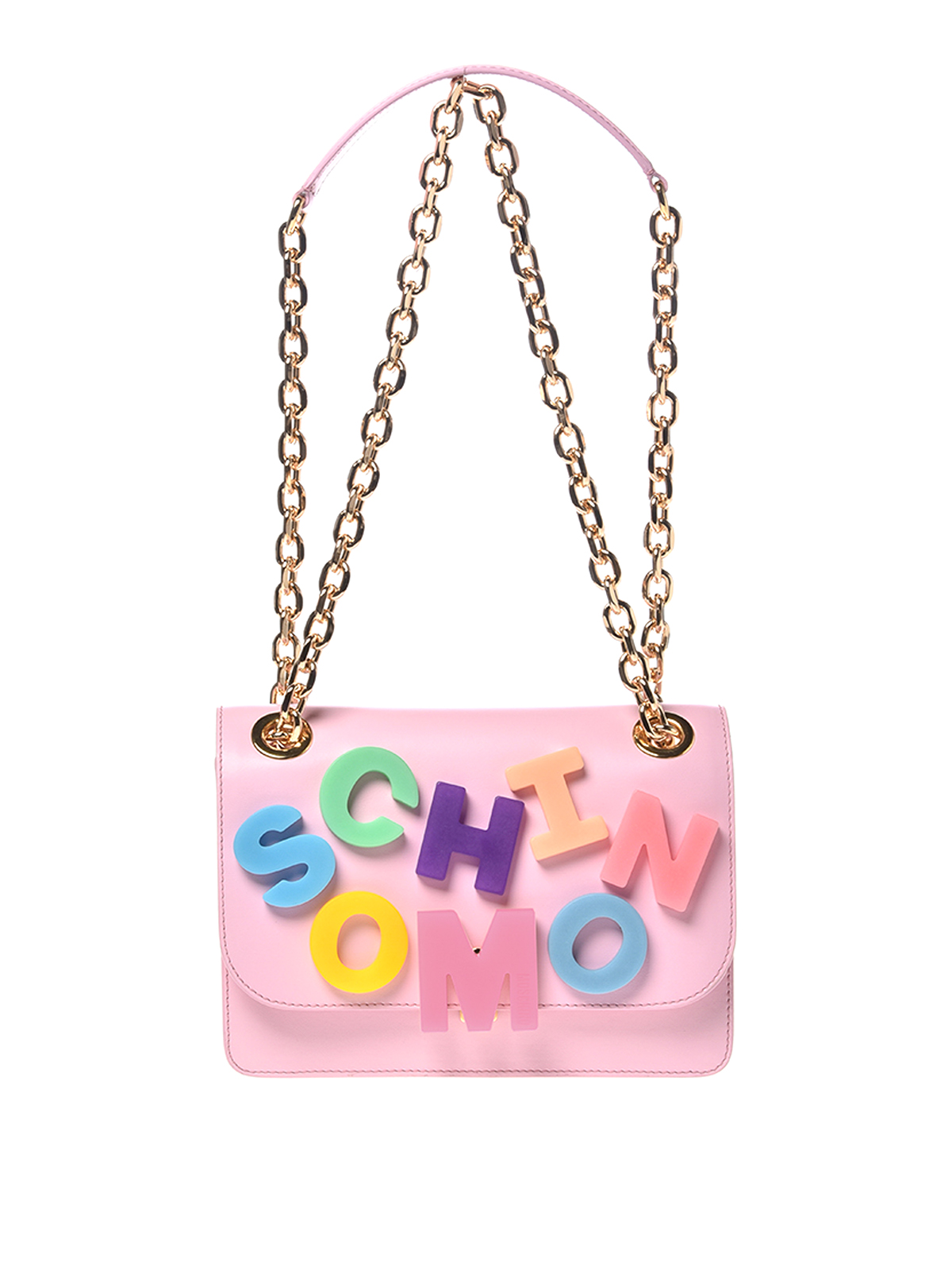 Moschino Baby Letters Bag In Rosado