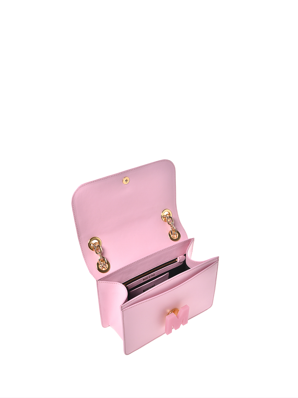 Shop Moschino Baby Letters Bag In Rosado
