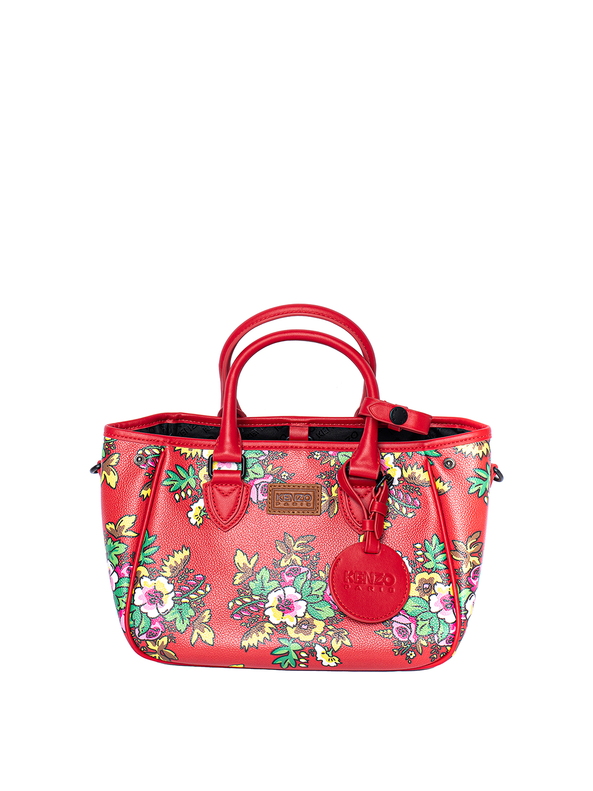 Kenzo Pop Floral Small Tote Bag In Red
