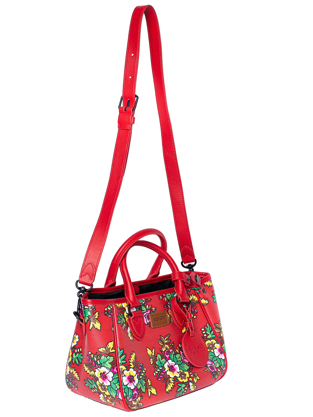 Shop Kenzo Pop Floral Small Tote Bag In Red