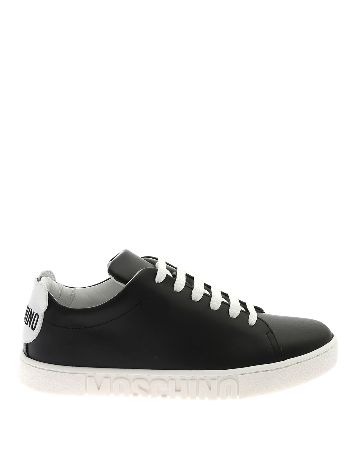 Moschino Teddy Back Sneakers Woman In Negro