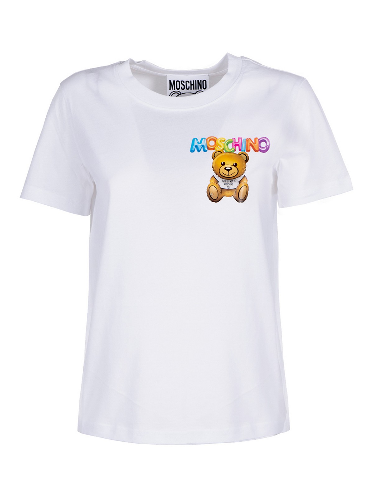 Moschino Inflatable Teddy Tshirt In White