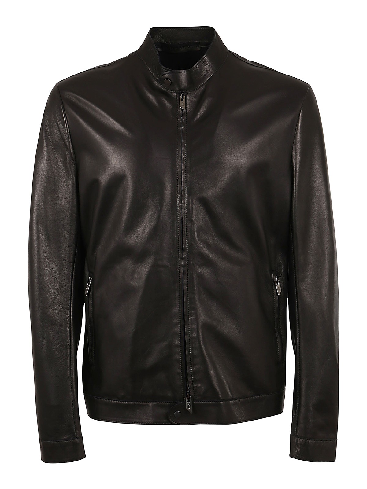 Salvatore Santoro Leather jacket - Black - Men | 44545UBLACK