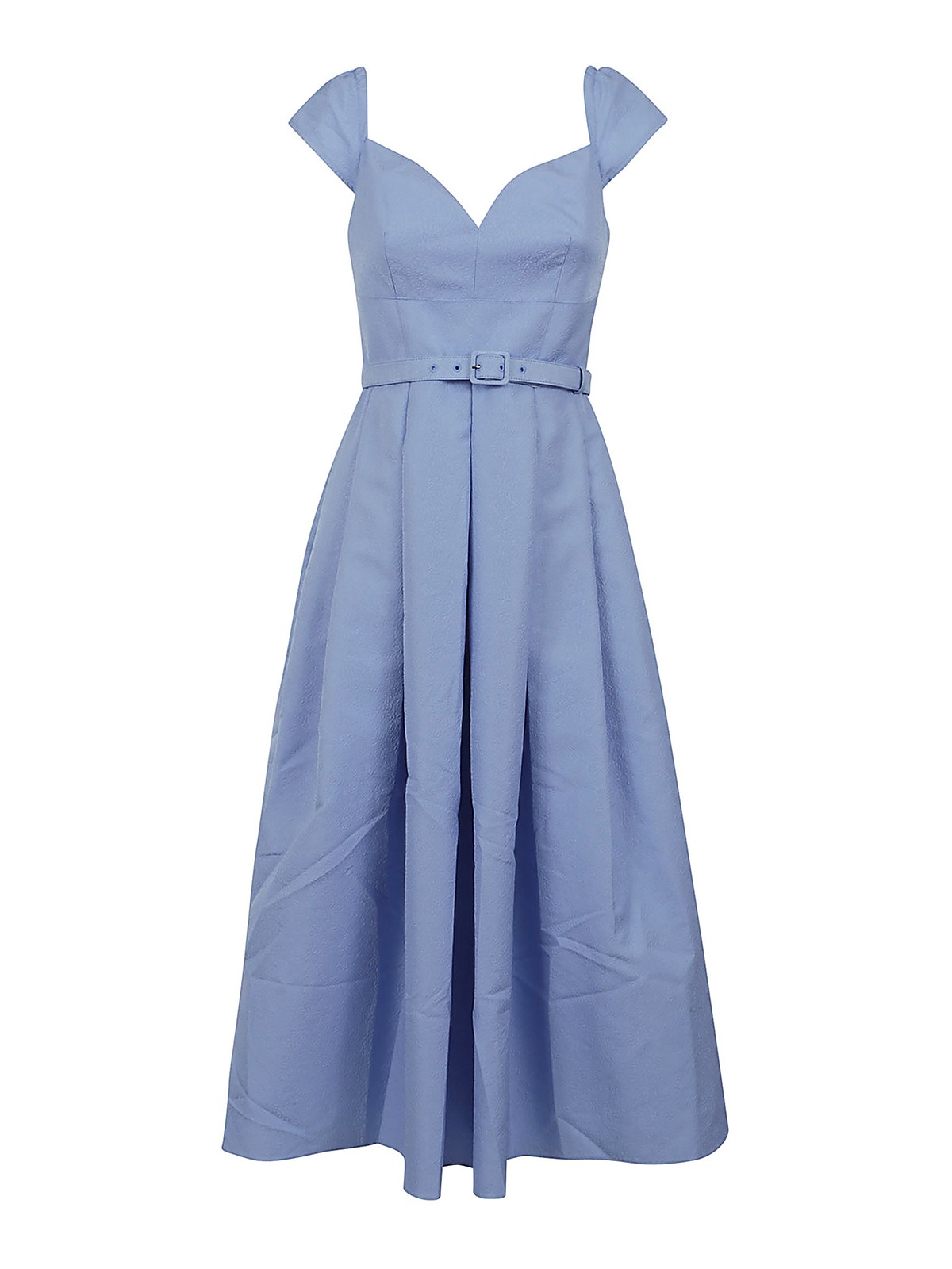 ワンピース SELF PORTRAIT SS25 TAFFETA MIDI DRESS (RS25 359M BL BLUE) Self Portrait Blue taffeta midi dress - Blue | SS23089MBLBLUE