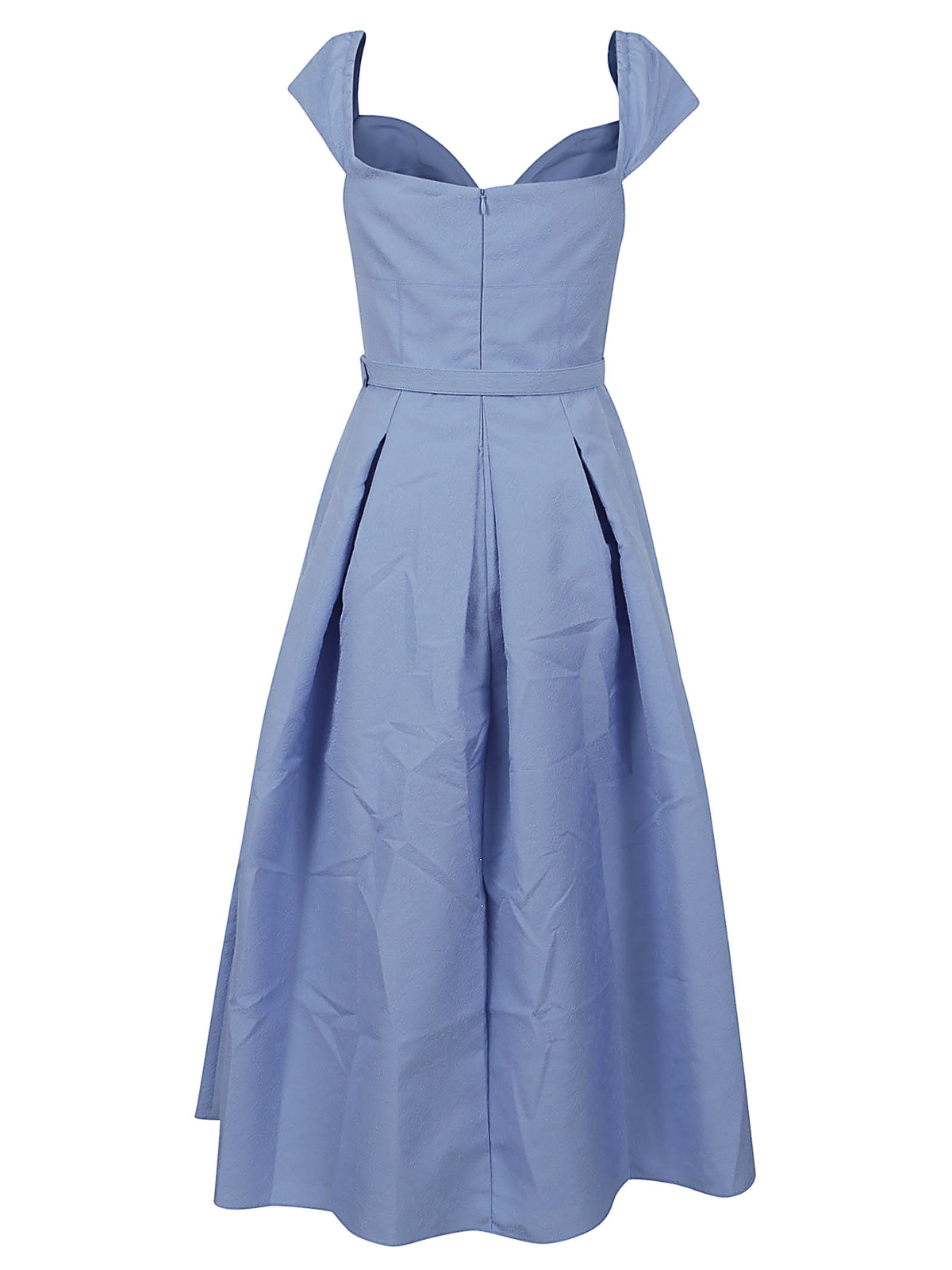 オールインワン・サロペット Self-Portrait Blue Taffeta Midi Dress Blue Tailored Taffeta Midi Dress – self-portrait-US